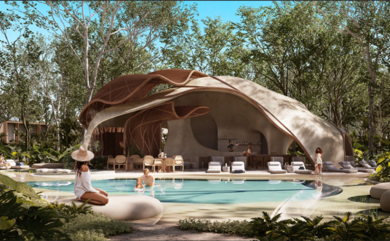 Terreno para desarrollador, 1,000 m2, a la venta en residencial con acceso al mar, en Sirenis, Akumal, Tulum