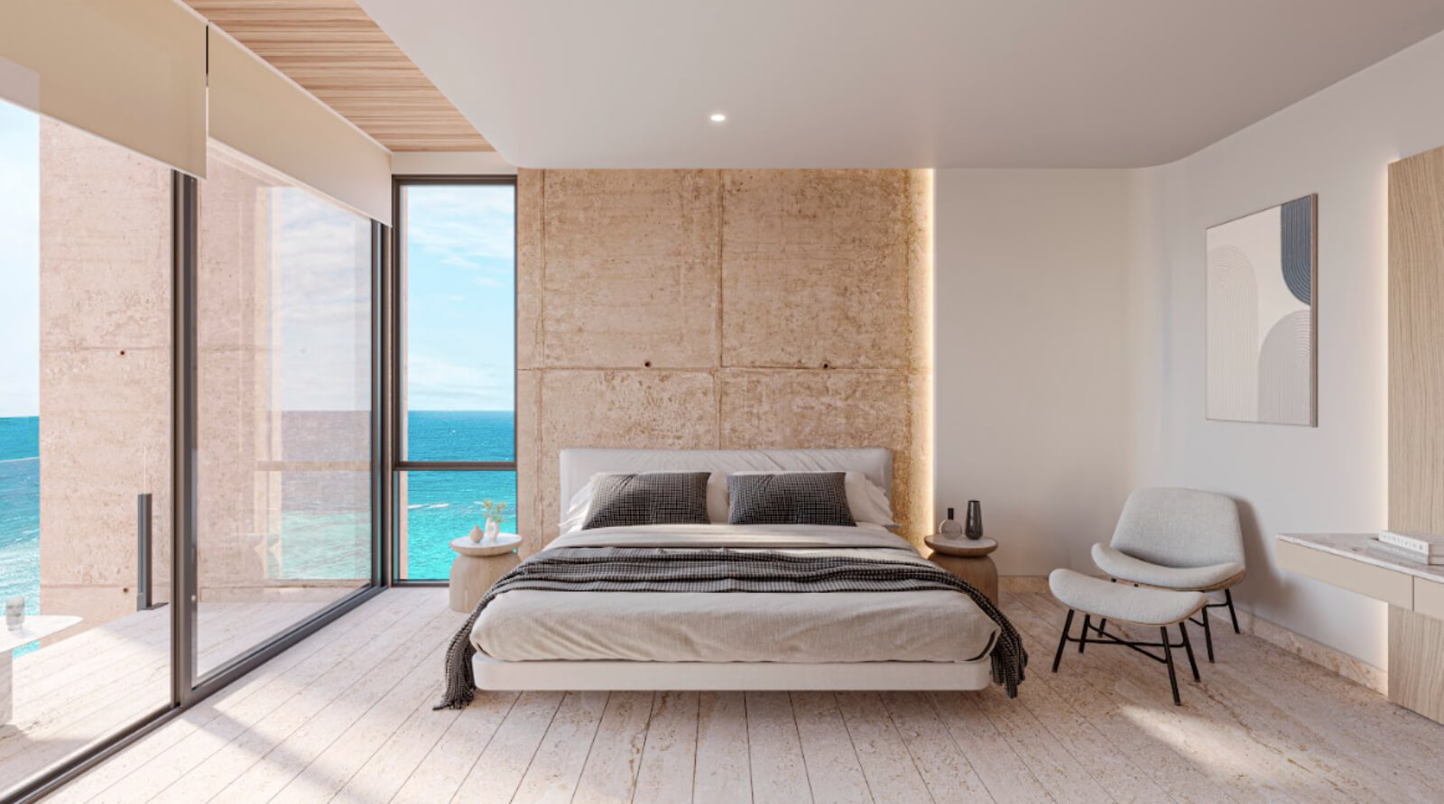 Beachfront condo with terrace and private Jacuzzi, pre-construction, for sale in Puerto Morelos.