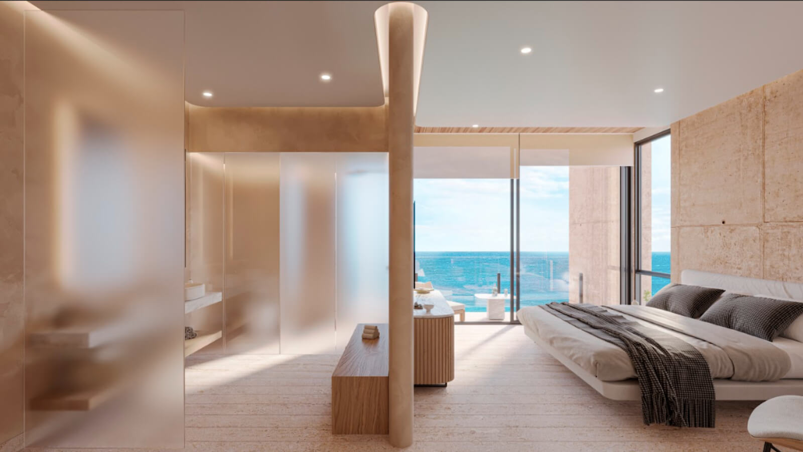 Apartment with private pool, for sale, beachfront, Puerto Morelos.