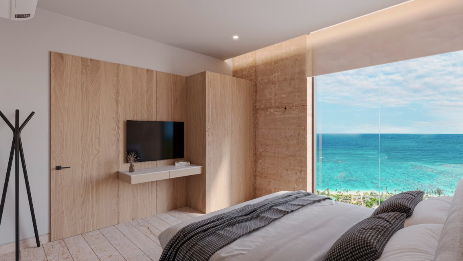 Beachfront apartment, ground floor, in pre-construction, Puerto Morelos, for sale.