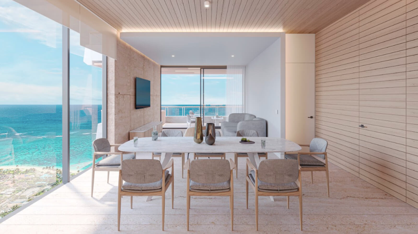 Departamento frente al mar en planta baja, en pre-construccion, Puerto Morelos, venta.