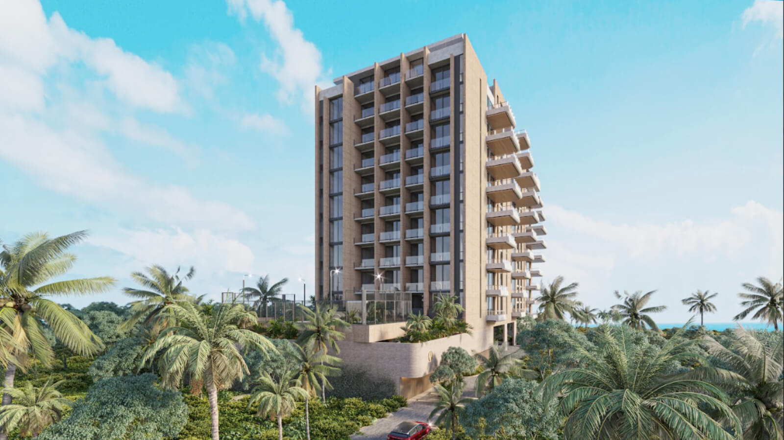 Condominio frente al mar amueblado con Jacuzzi privado, pre-construcci&oacute;n,  Venta en Puerto Morelos.