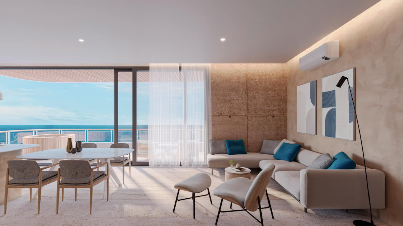 Apartment with ocean view, swimming pool, gym, for sale, beachfront, Puerto Morelos.