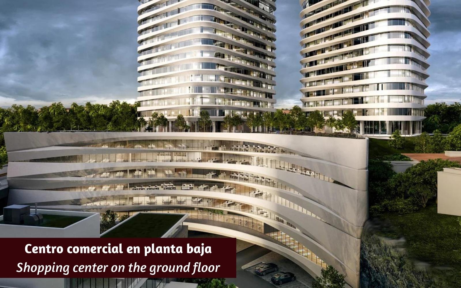 Condominium with 5m2 balcony, swimming lane, gym, playground, green areas, pre-construction, for sale in Santa Fe, Mexico City.