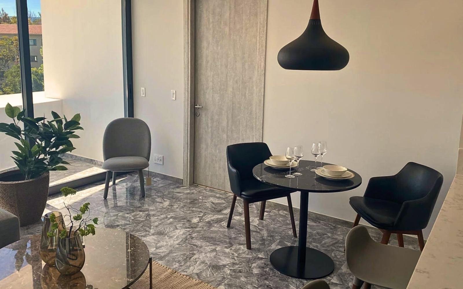 Condominium with 5m2 balcony, swimming lane, gym, playground, green areas, pre-construction, for sale in Santa Fe, Mexico City.