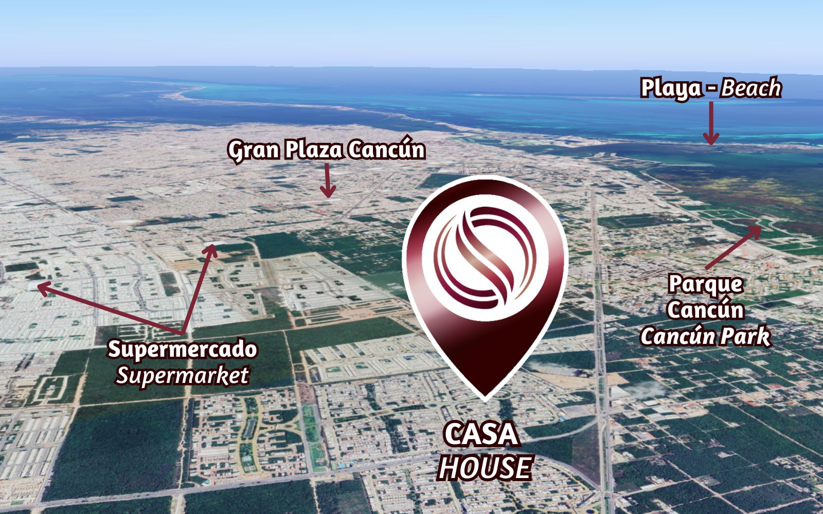 House with Private Pool for Sale, Huayac&aacute;n, Canc&uacute;n