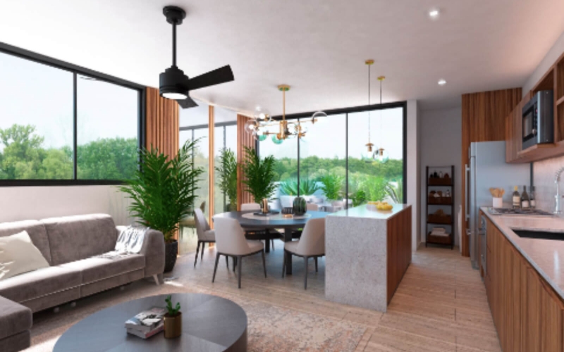 Condominium with terrace, roof top with pool, bar area, fitness room, pre-construction, North Zone, for sale, M&eacute;rida