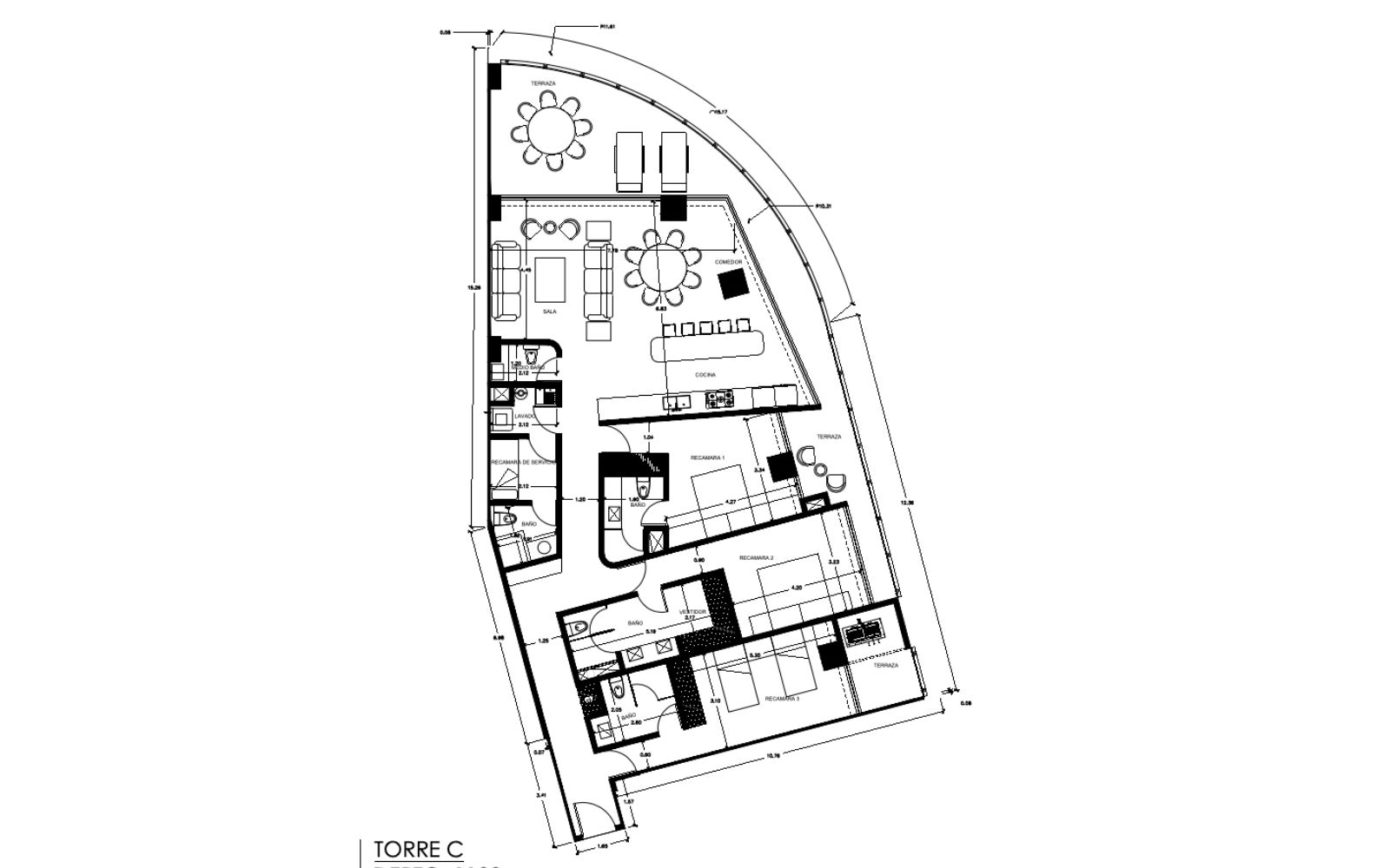 Condo with terrace, rooftop, and pool for sale, Puerto Cancun, Cancun.