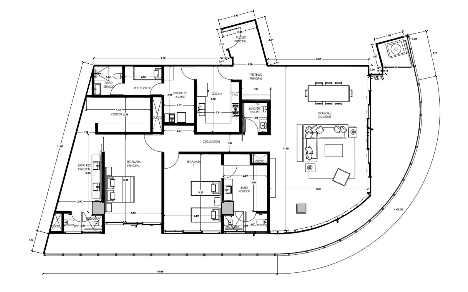 Apartment with terrace, green views pet-friendly, pool, gym, for sale Canc&uacute;n