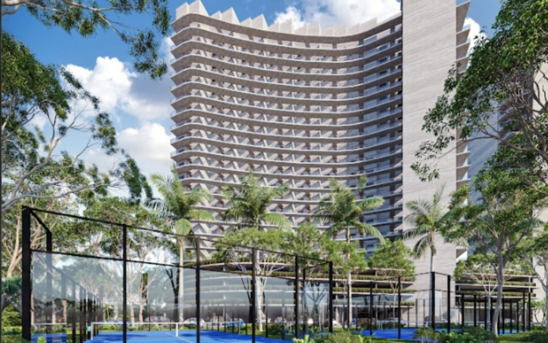 Penthouse con Sky-lounge, alberca infinity y  Cabanas de Playa,  pre-construcci&oacute;n, venta, Cancun.