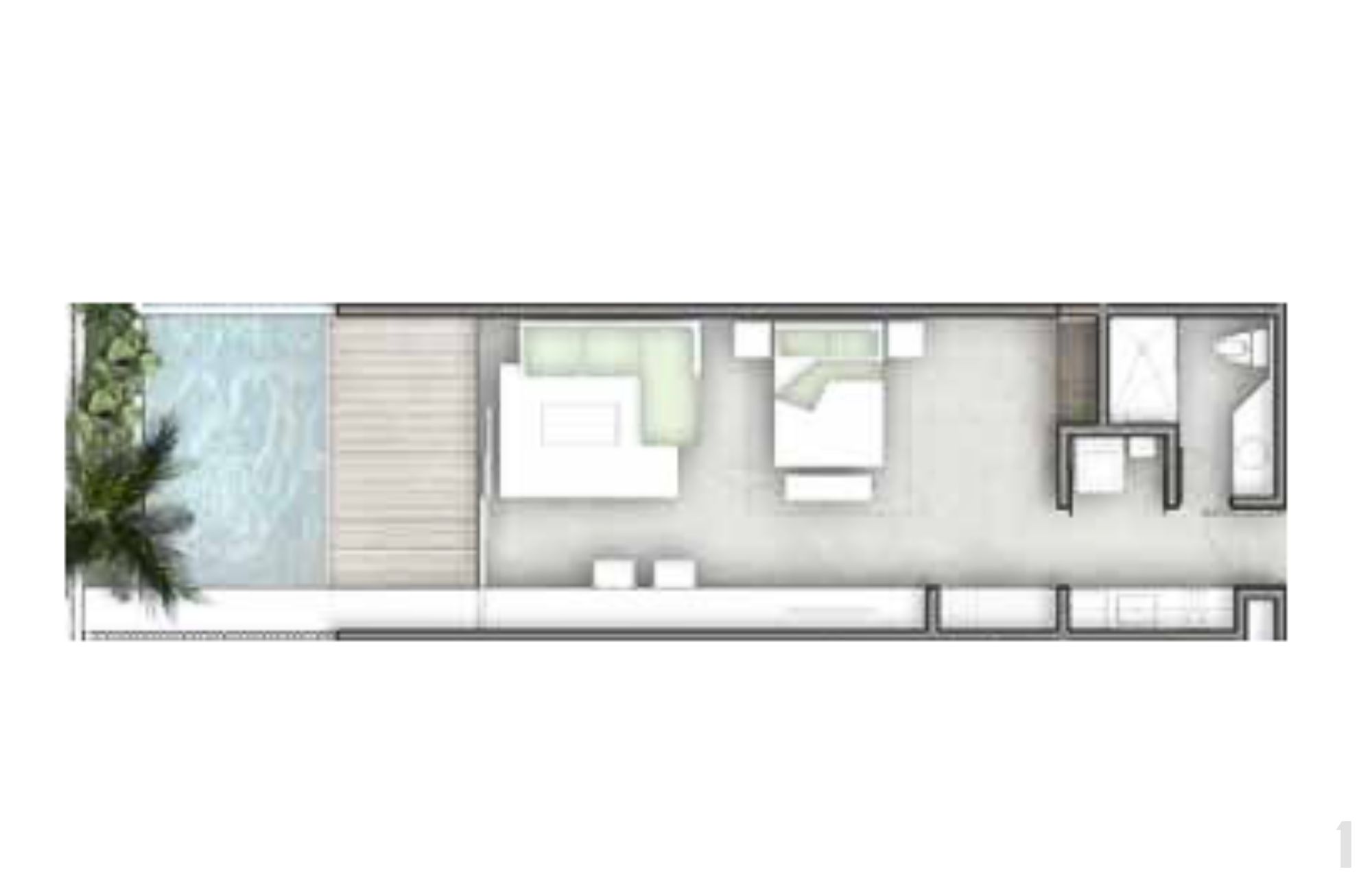 Apartment with private pool, beach access, beach club, for sale, Tankah, Tulum.