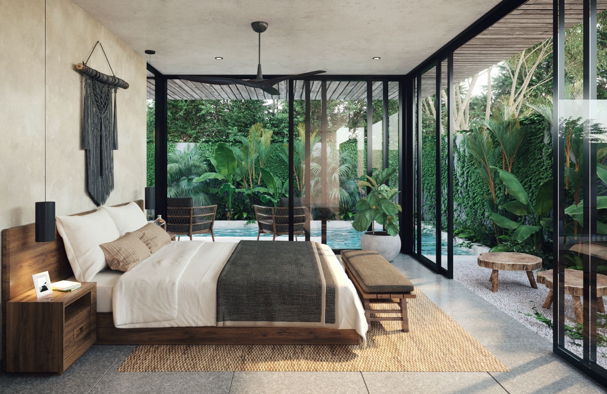 Apartment with private pool, beach access, beach club, for sale, Tankah, Tulum.