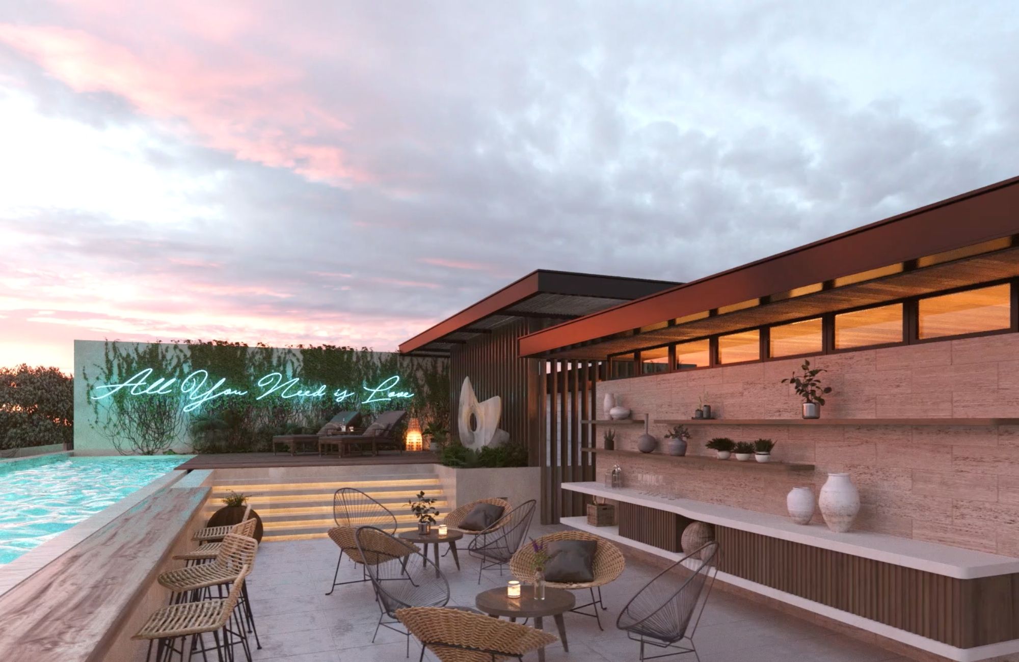 Condominium with private terrace and pool for sale, La Veleta, Tulum.