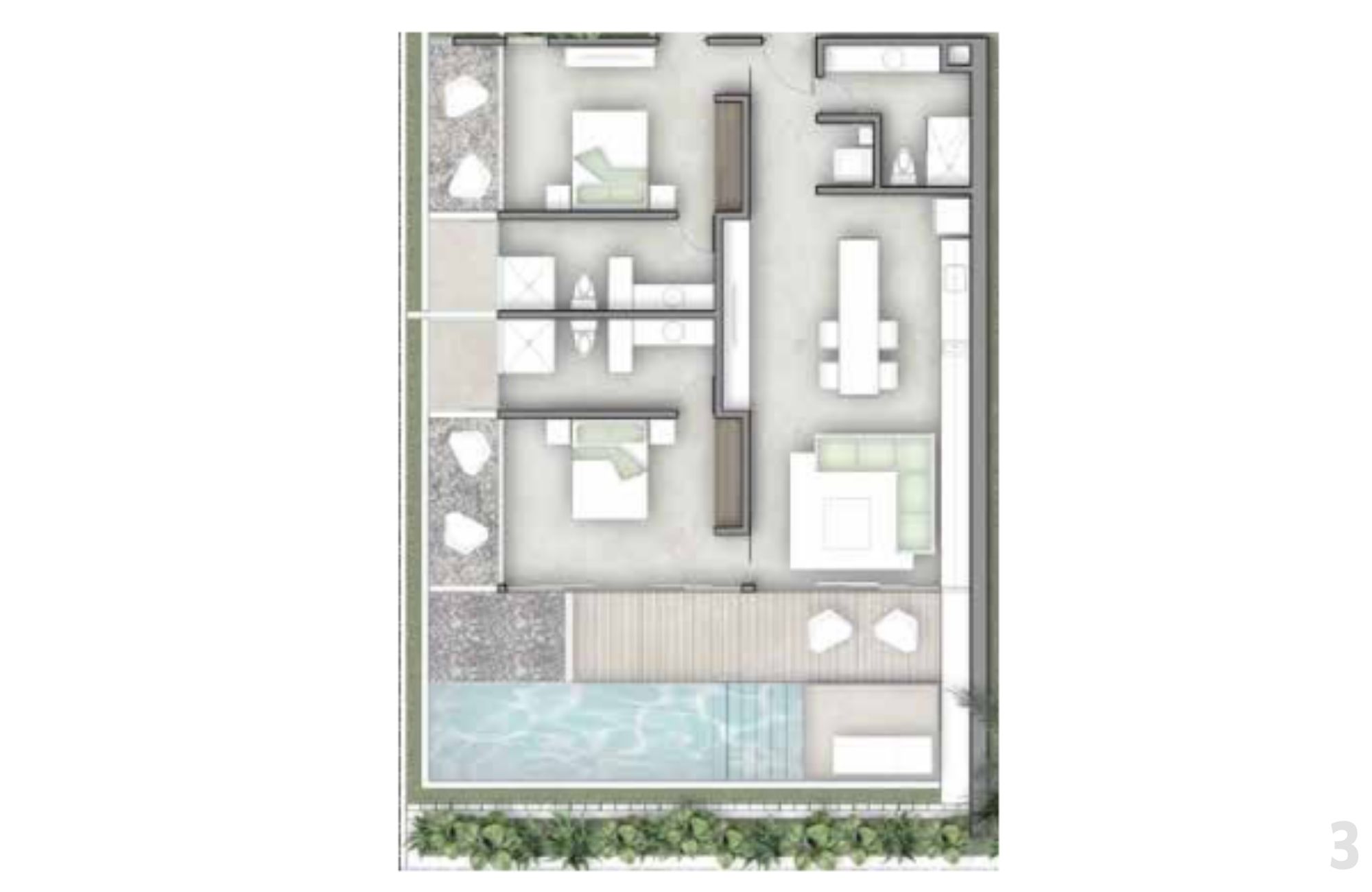Condominium with private terrace and pool for sale, La Veleta, Tulum.