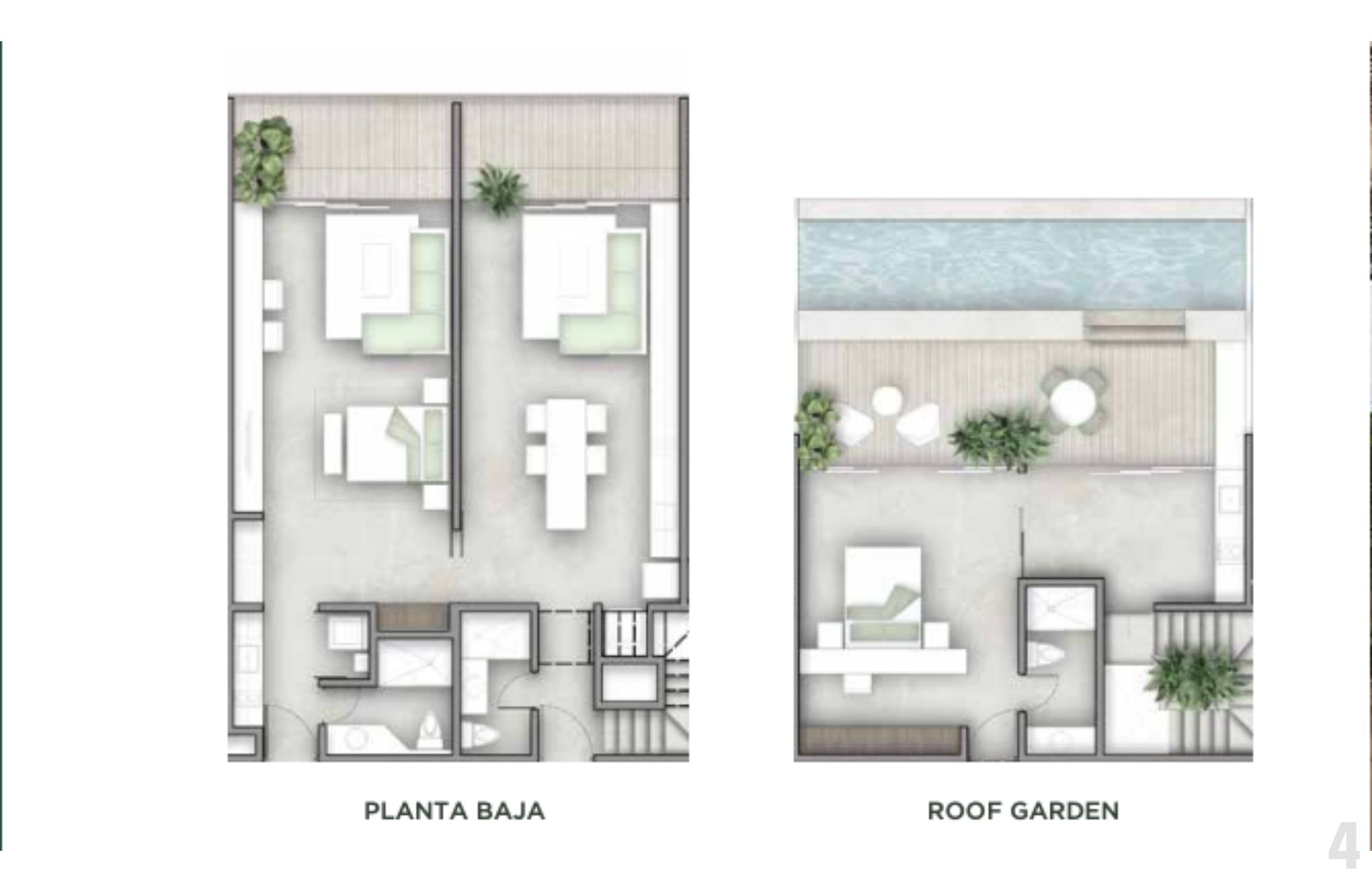 Penthouse with private pool, avant garde design unique development inspired by art for sale in Tulum.