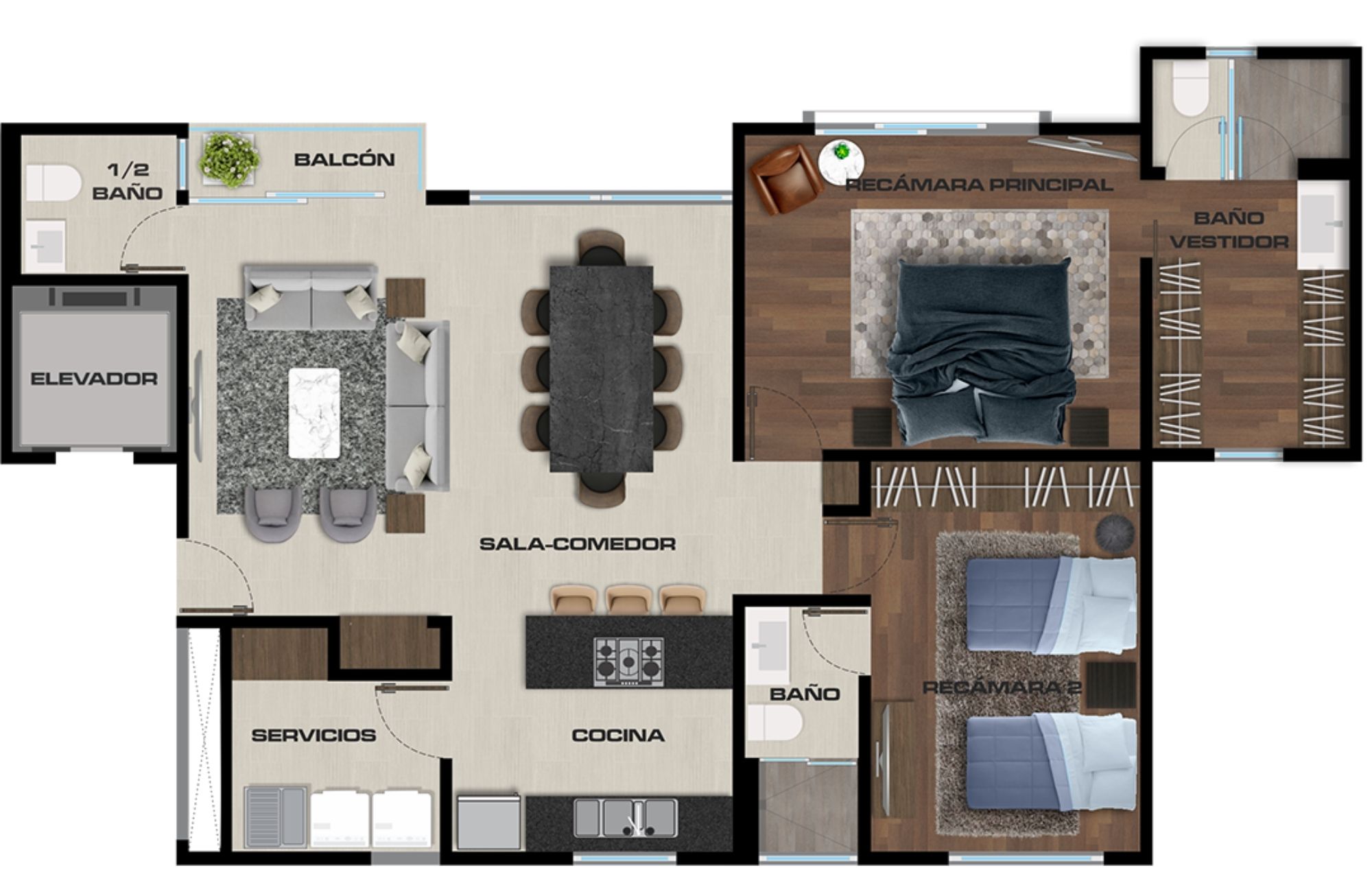 Departamento con jard&iacute;n, bodega y terraza privada, Gimnasio, Alberca techada,&nbsp; La Vista, venta, Queretaro.