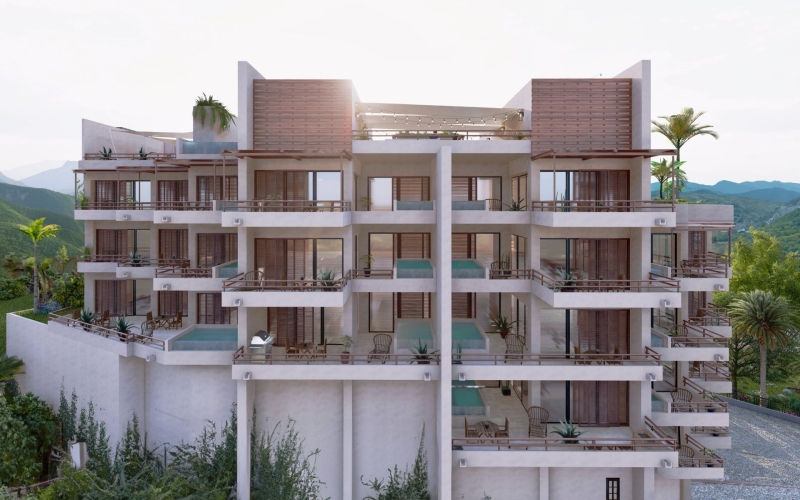 Condominio con alberca privada, vista a la monta&ntilde;a en venta Huatulco.