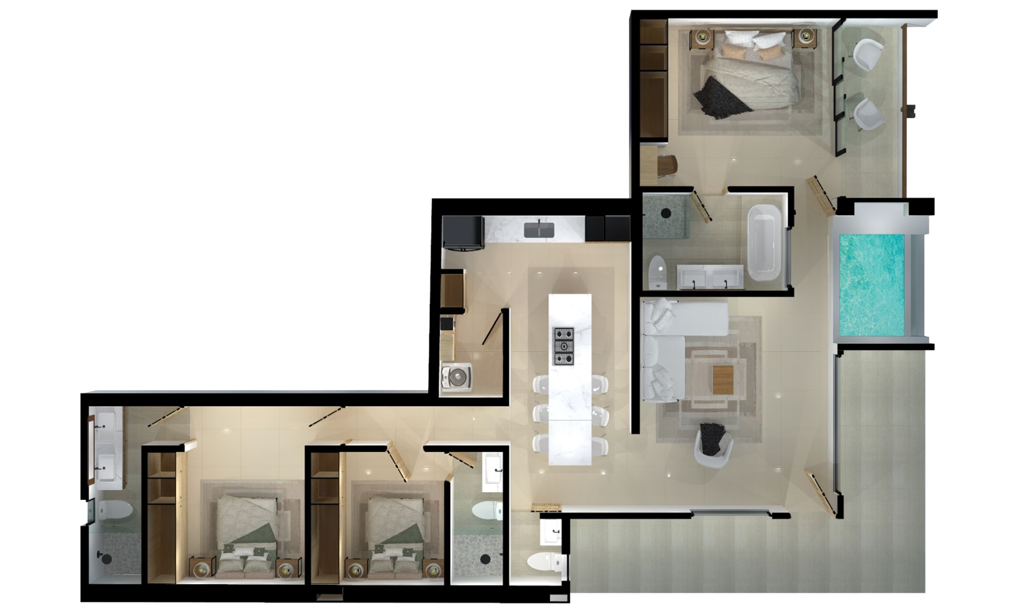 Condominio con vista al mar, area de lavado, alberca, cerca de Playa Arrocito, en venta Huatulco