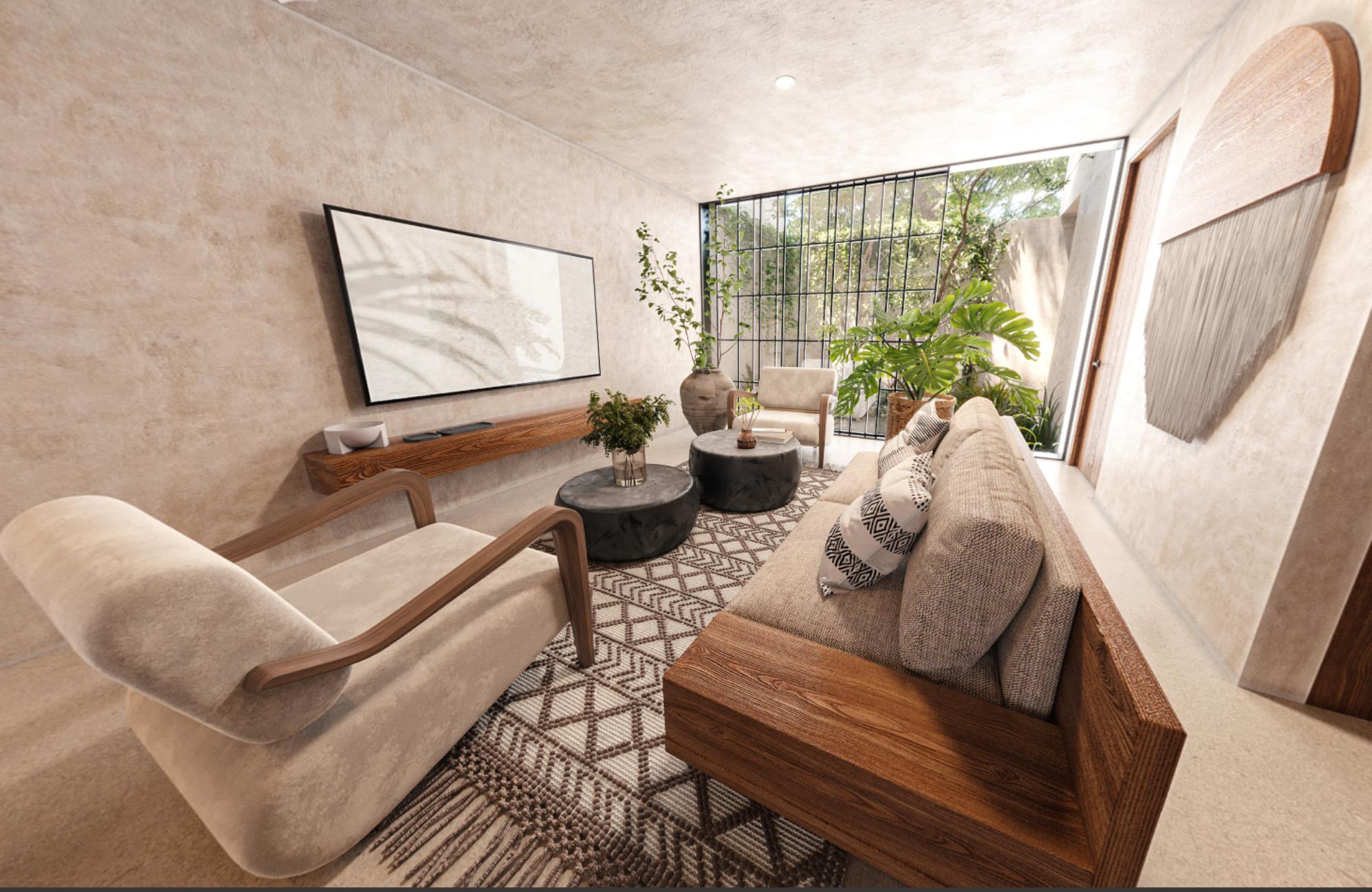 Condo with a pool by the sea and terrace, for sale in San Crisanto, Yucatan.