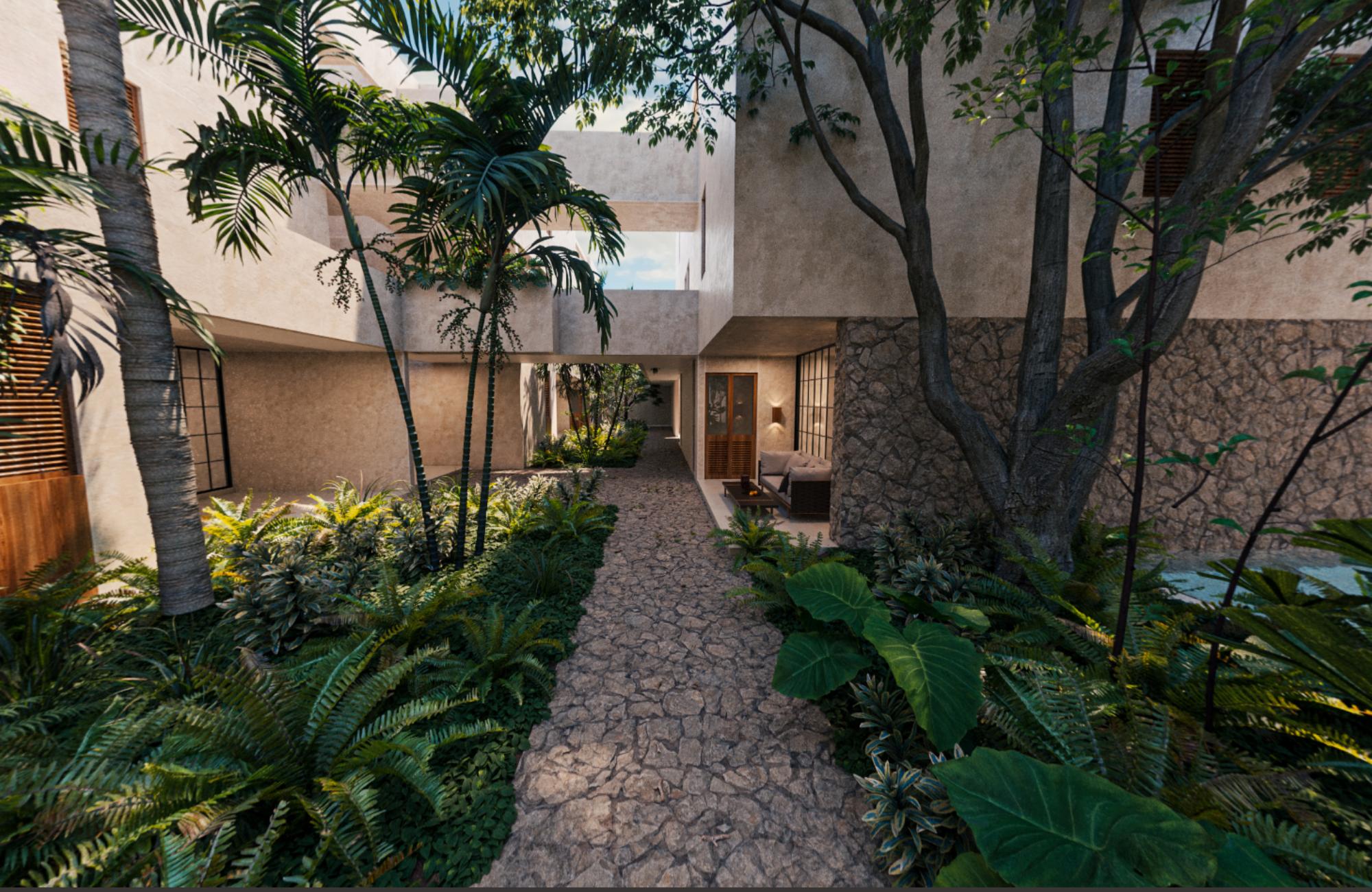 Large condo with garden, 258 m2, concierge &amp; driver, clubhousewith exclusive amenities, pre-construction for sale in Merida.