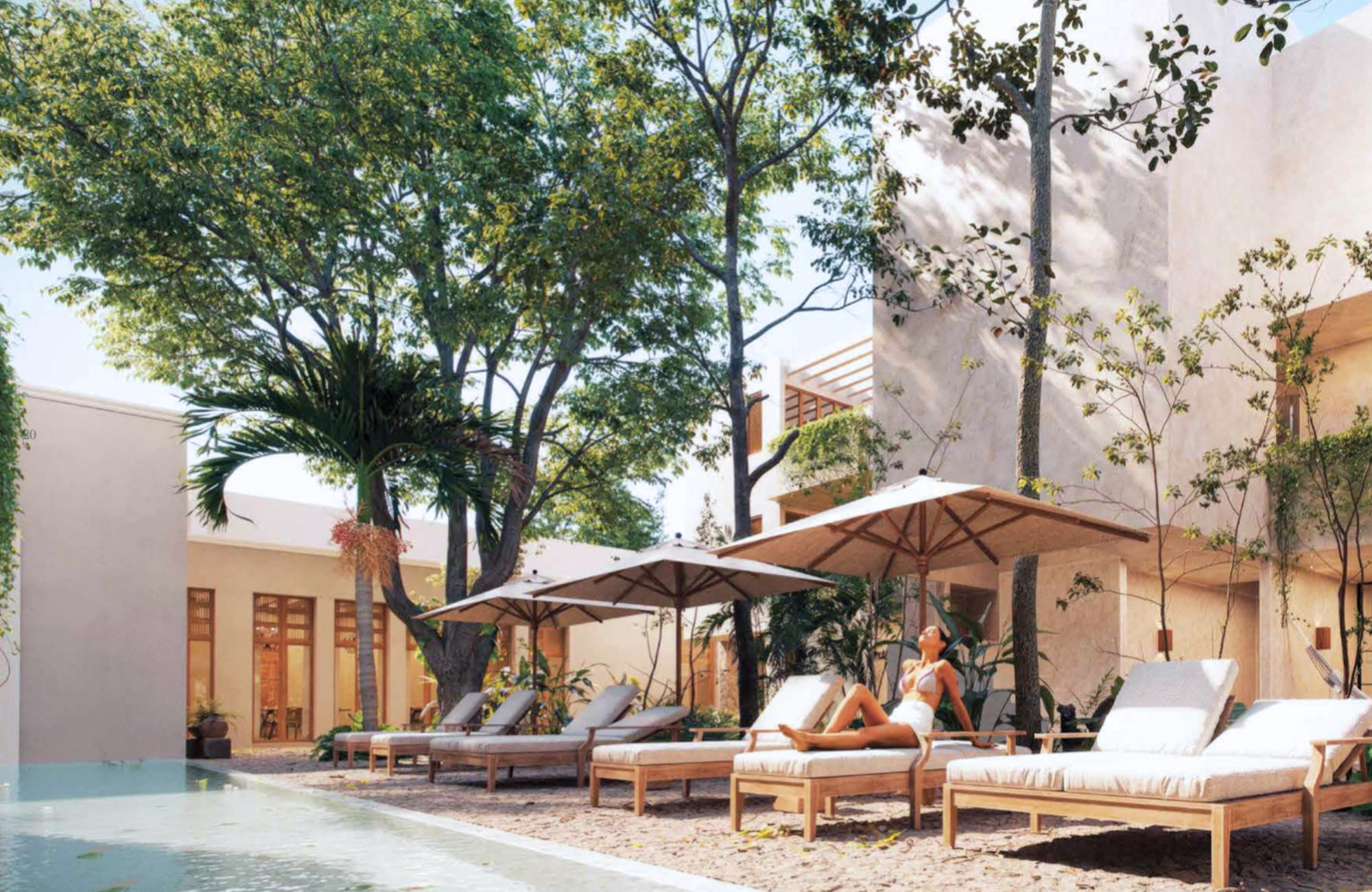 Large condo with garden, 258 m2, concierge &amp; driver, clubhousewith exclusive amenities, pre-construction for sale in Merida.