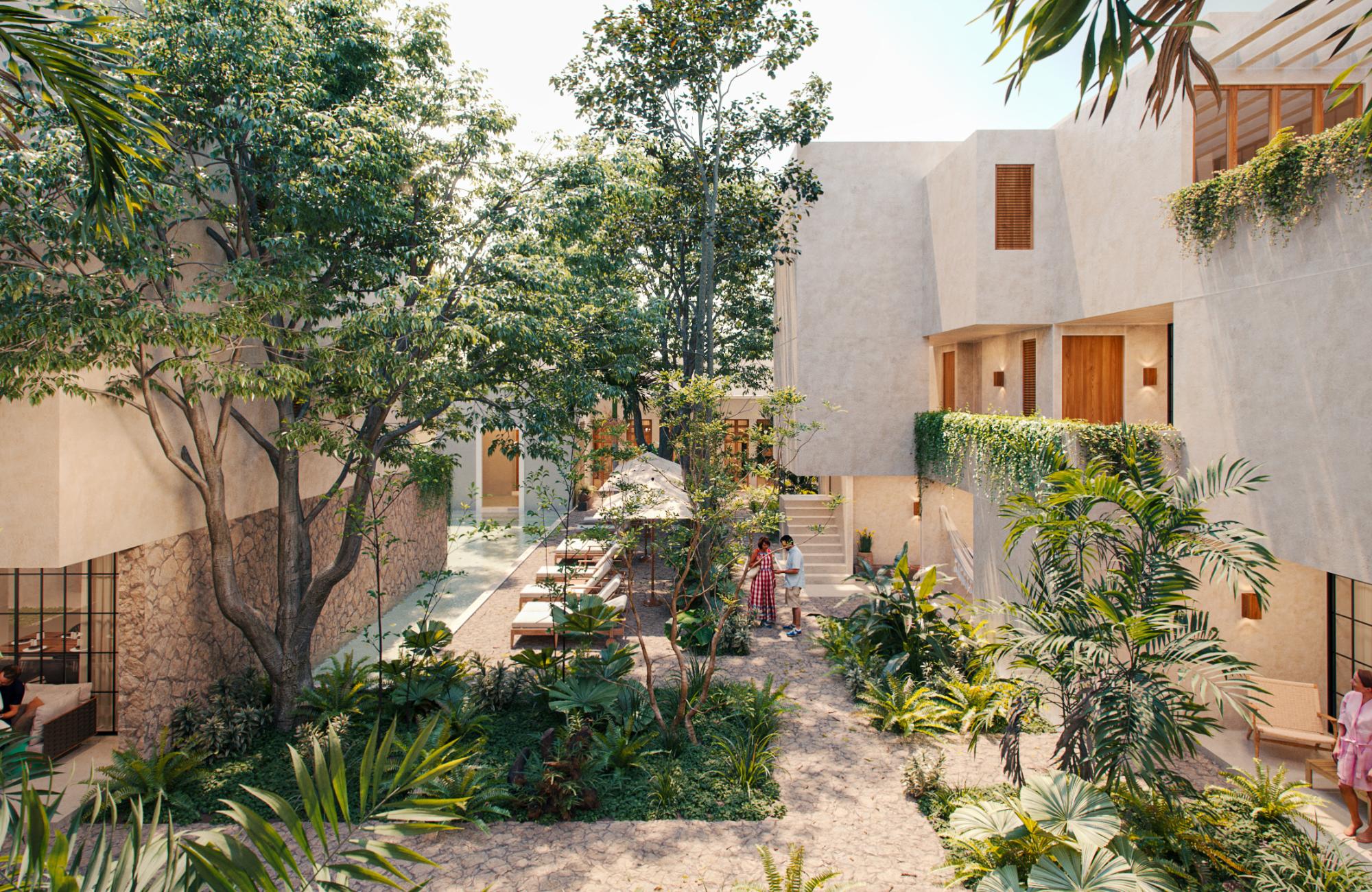 Large condo with garden, 258 m2, concierge &amp; driver, clubhousewith exclusive amenities, pre-construction for sale in Merida.