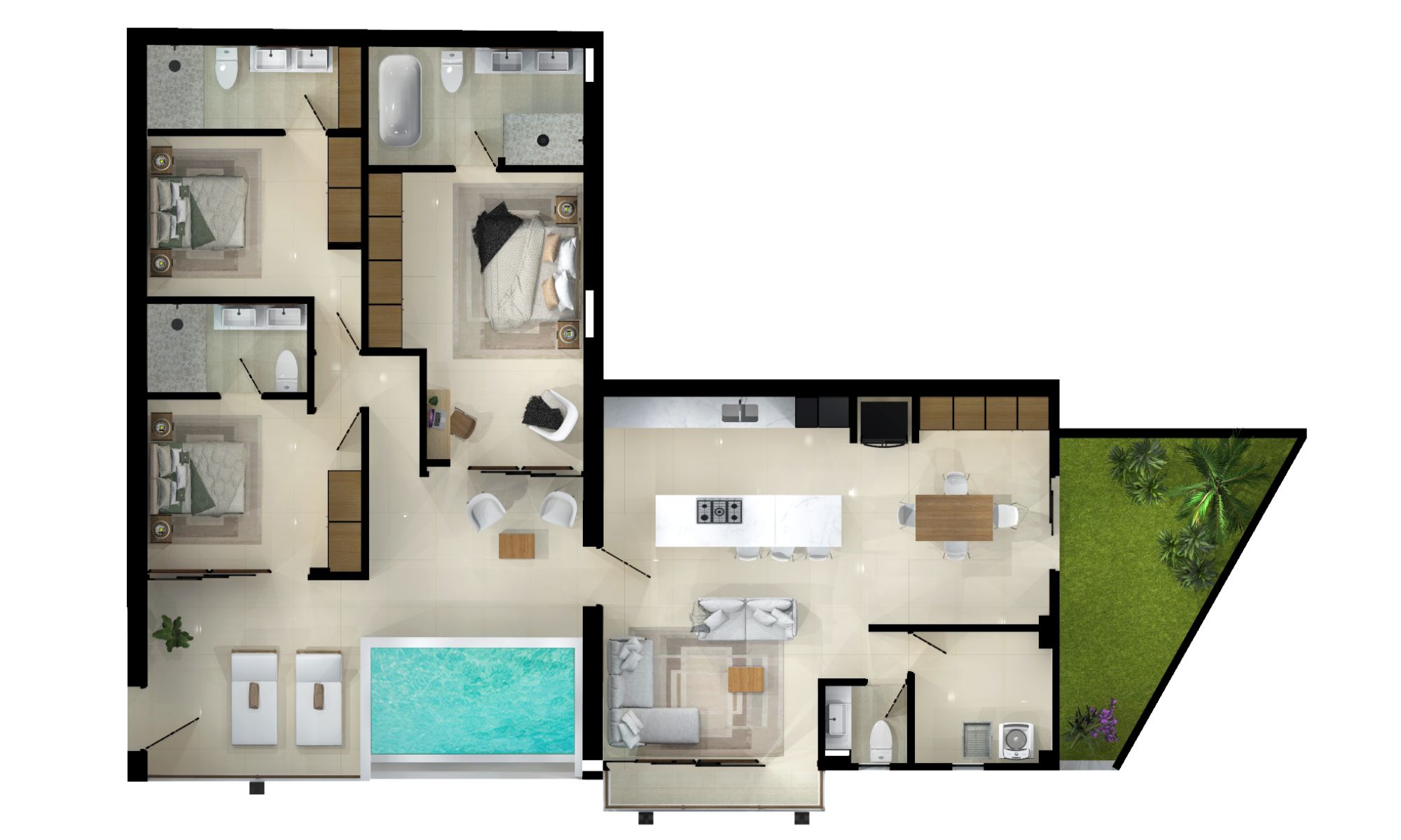 Beachfront condo for sale in Paradise Cove, El Tejon beach, Huatulco