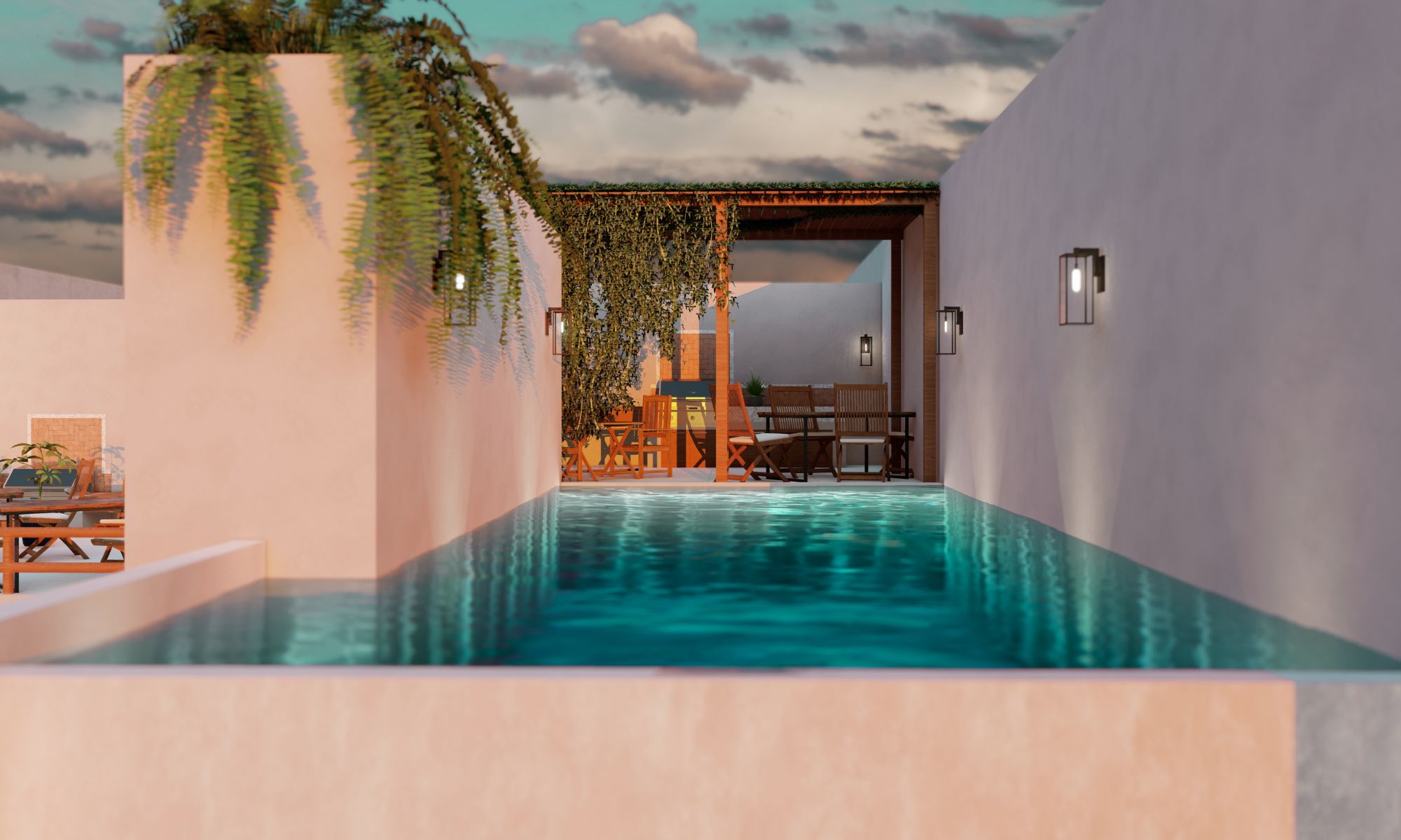 Ocean view penthouse with large terrace, service room with full bathroom, pool, near Arrocito beach, for sale in Huatulco