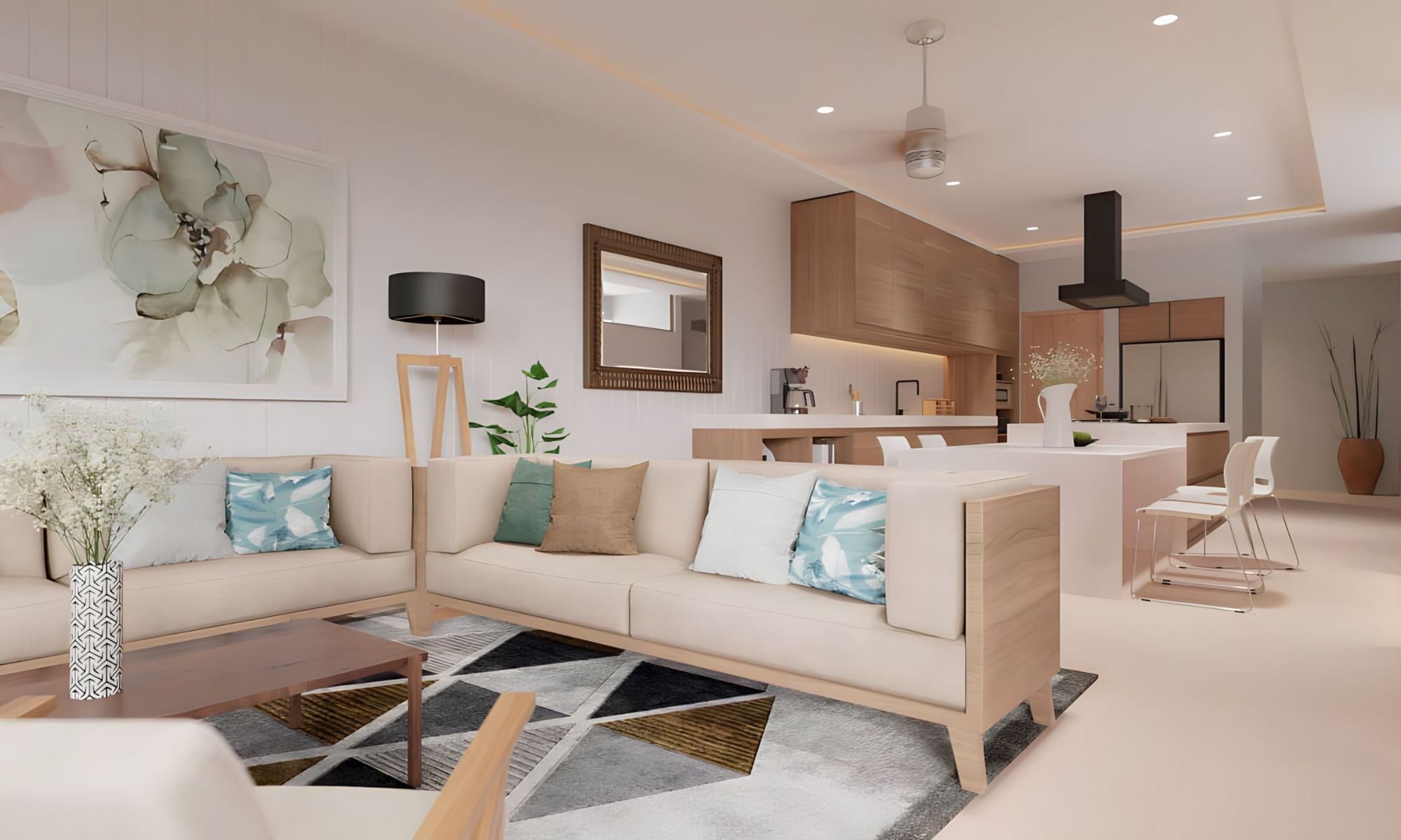 Ocean view penthouse with large terrace, service room with full bathroom, pool, near Arrocito beach, for sale in Huatulco