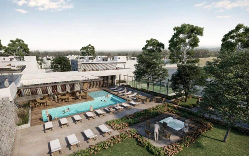 Apartment with garden, pool, gym, terraces, preconstruction, for sale, San Miguel de Allende.