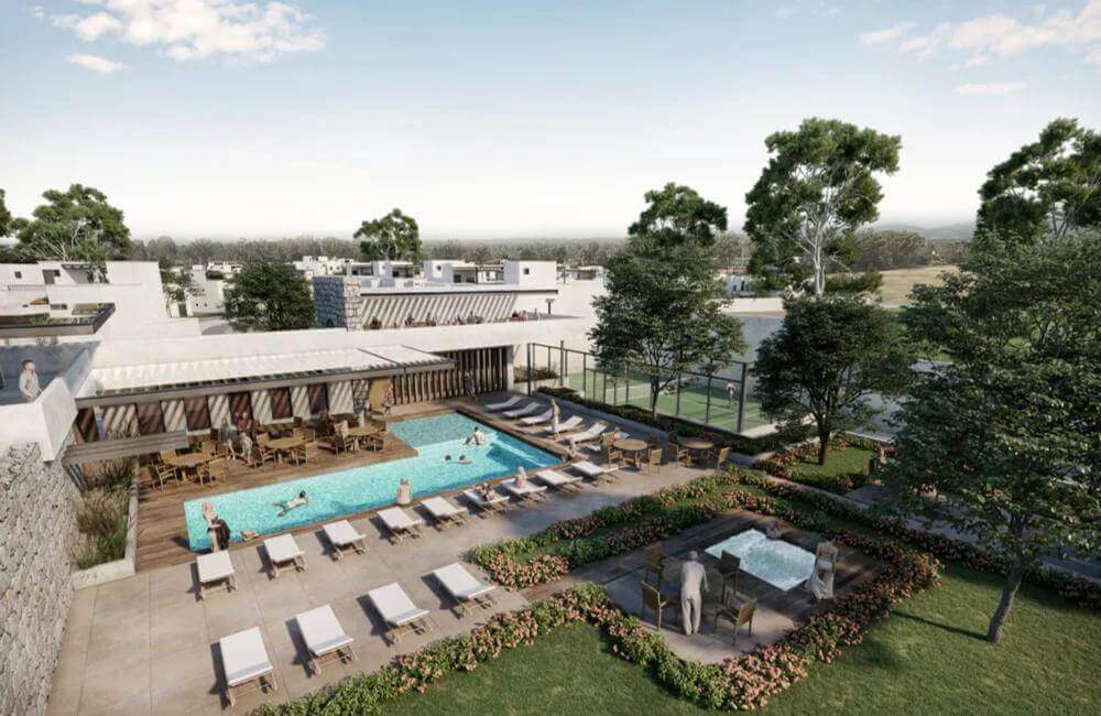 Apartment with garden, pool, gym, terraces, preconstruction, for sale, San Miguel de Allende.