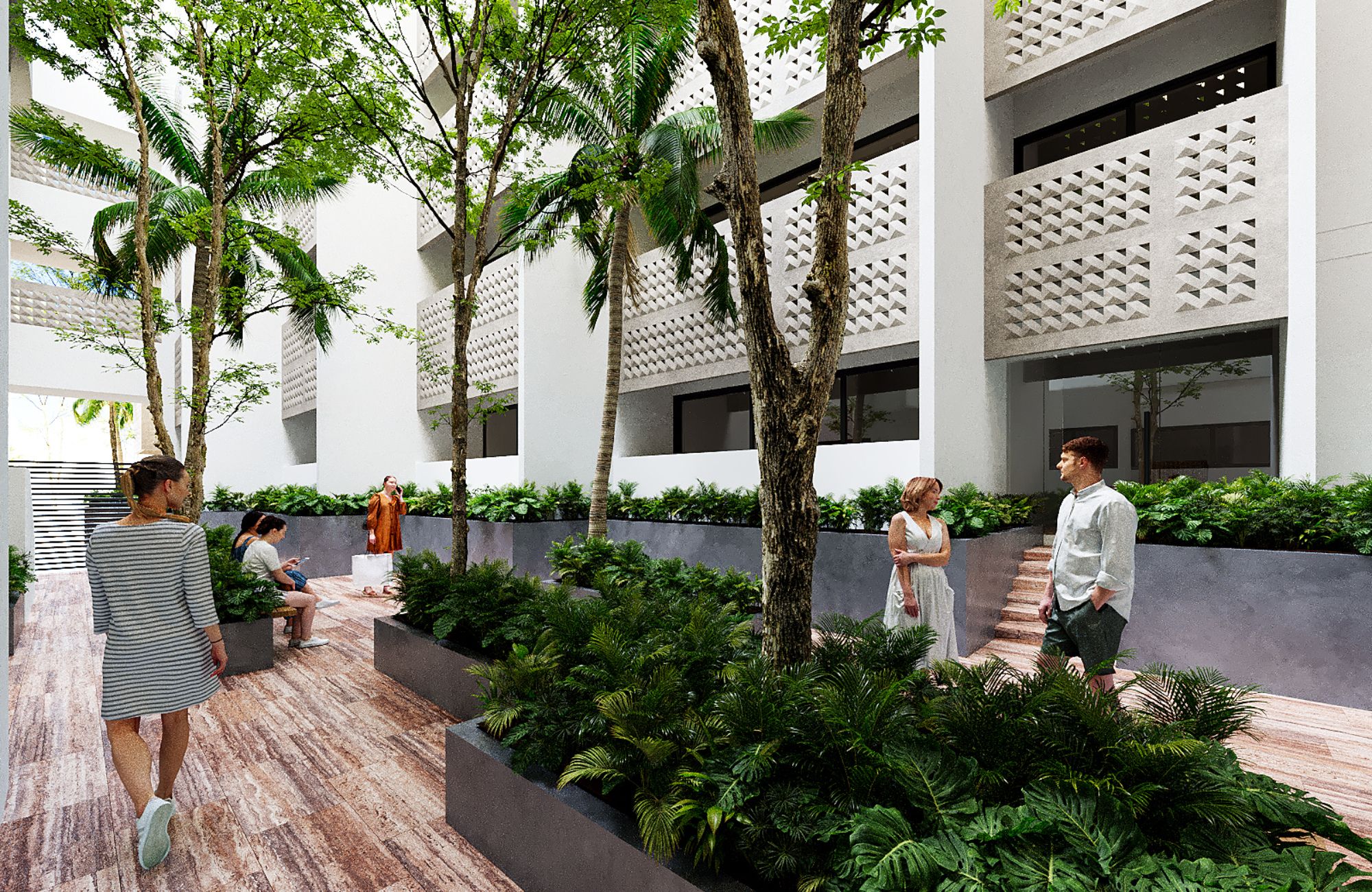 Departamento a 1.5 kilometros del mar con jacuzzi, 2 albercas, area de yoga, gimnasio, coworking, en venta Playa del carmen