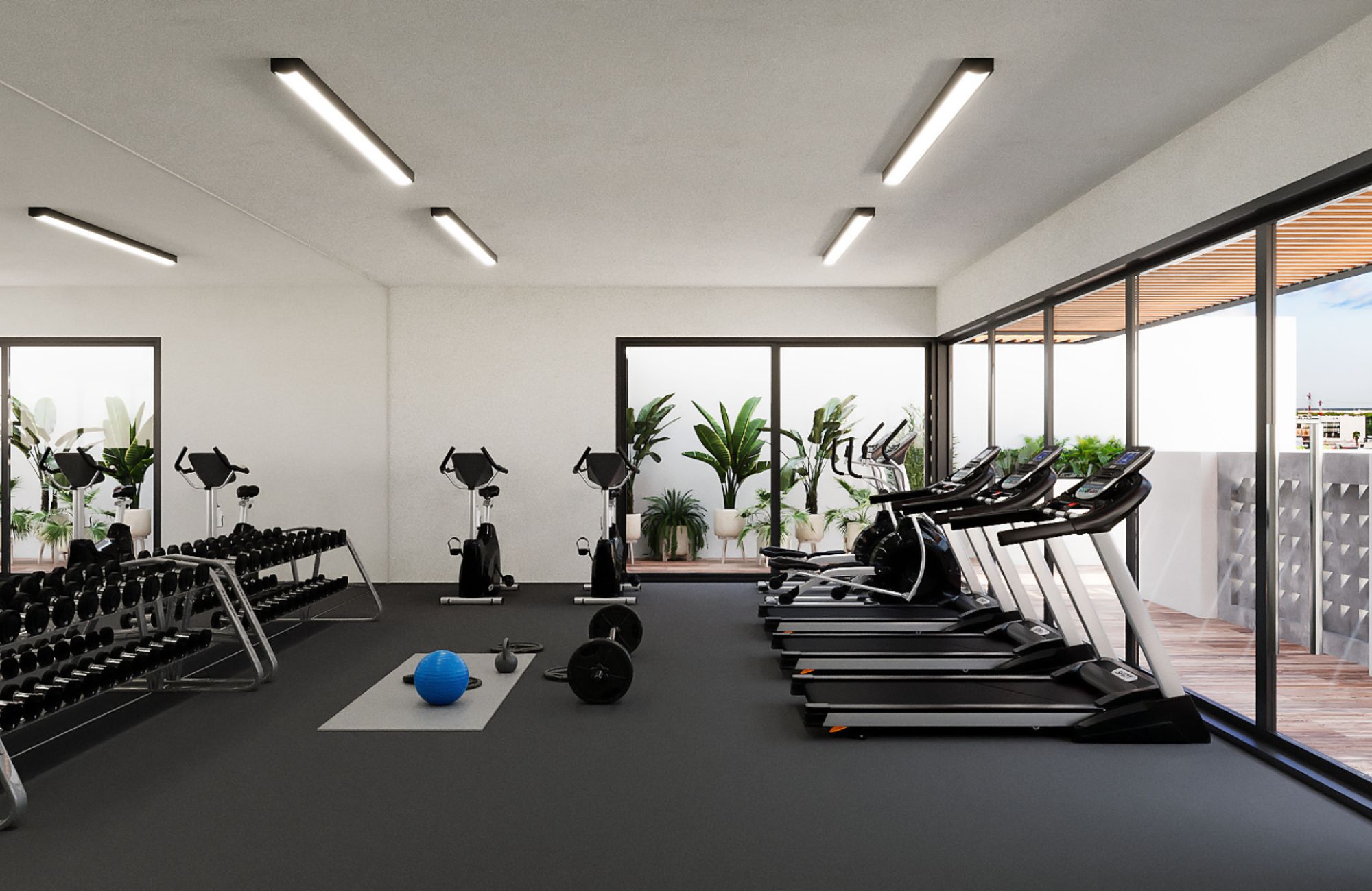 Departamento a 1.5 kilometros del mar con jacuzzi, 2 albercas, area de yoga, gimnasio, coworking, en venta Playa del carmen