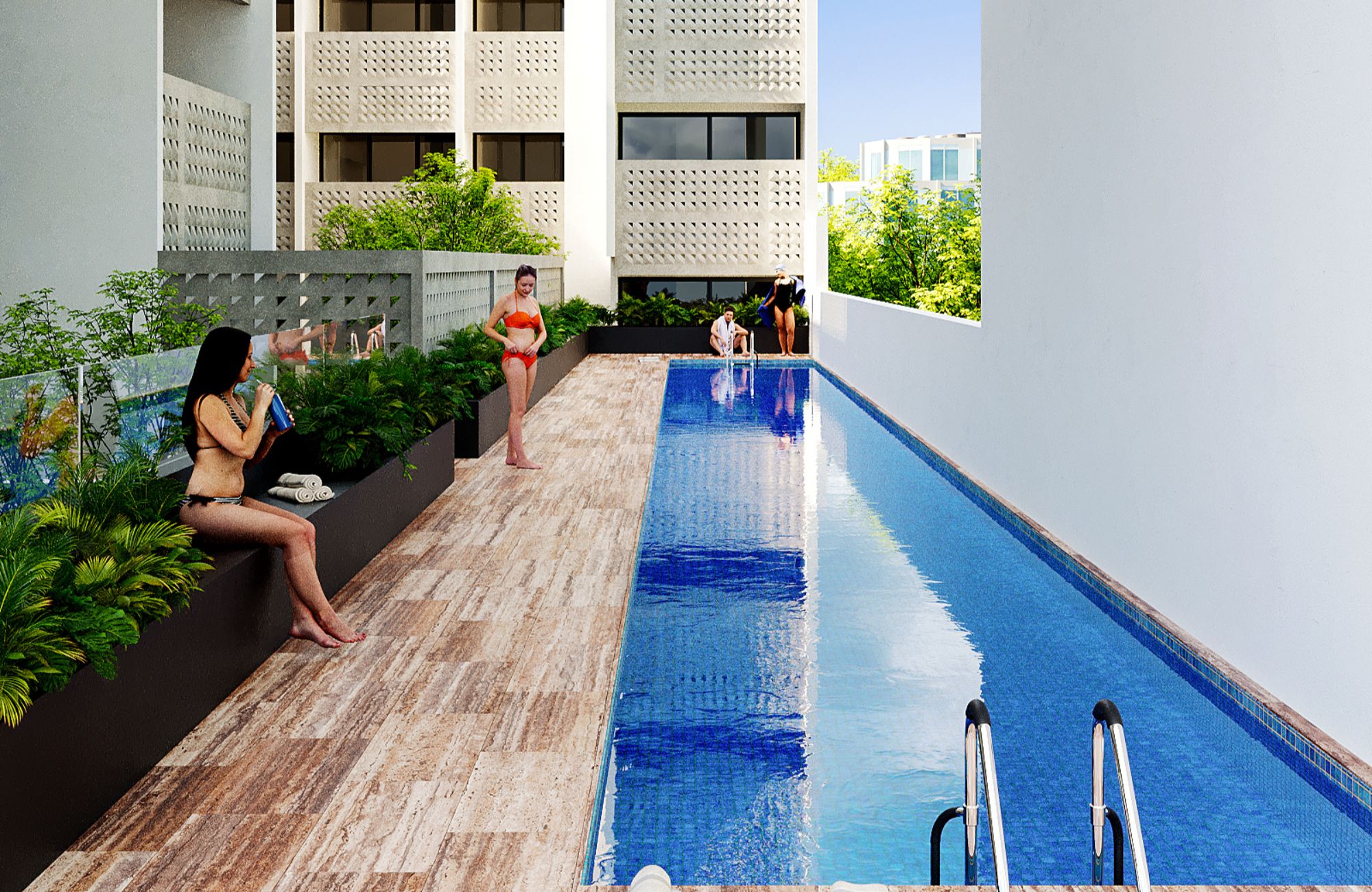 Departamento con rooftop privado, tipo duplex, a 190 metros de la playa, a pasos de la Quinta avenida, en hotel boutique con room service.