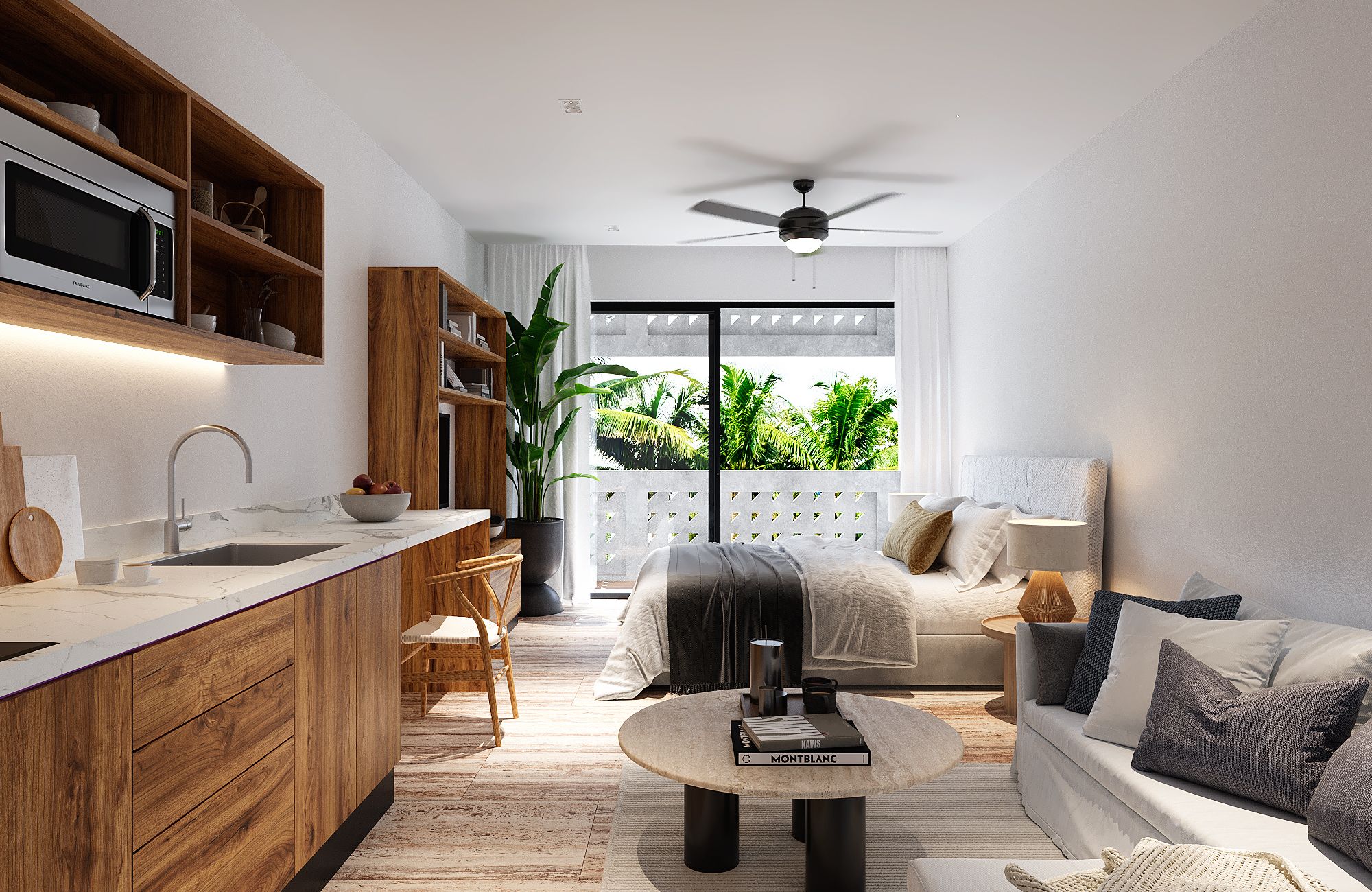 Departamento con rooftop privado, tipo duplex, a 190 metros de la playa, a pasos de la Quinta avenida, en hotel boutique con room service.