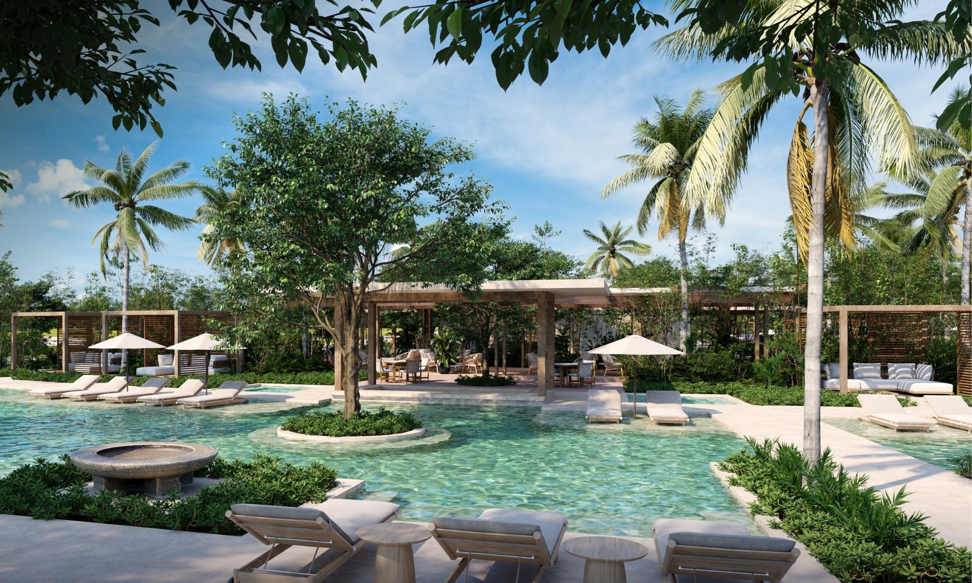 Condo 200 meters from the beach, ocean-view pool, for sale in Cocobeach.