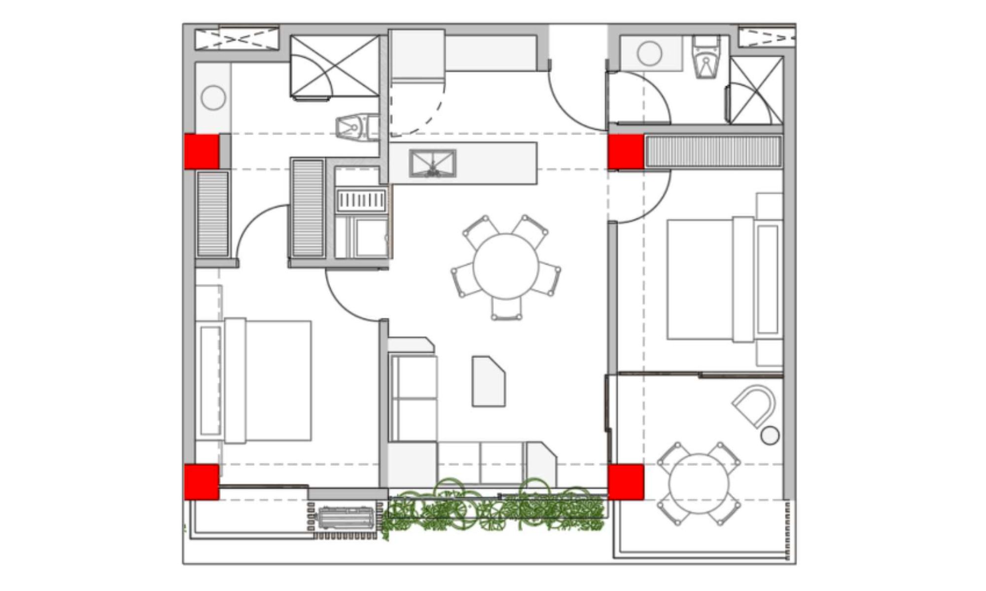 Condo 200 meters from the beach, ocean-view pool, for sale in Cocobeach.