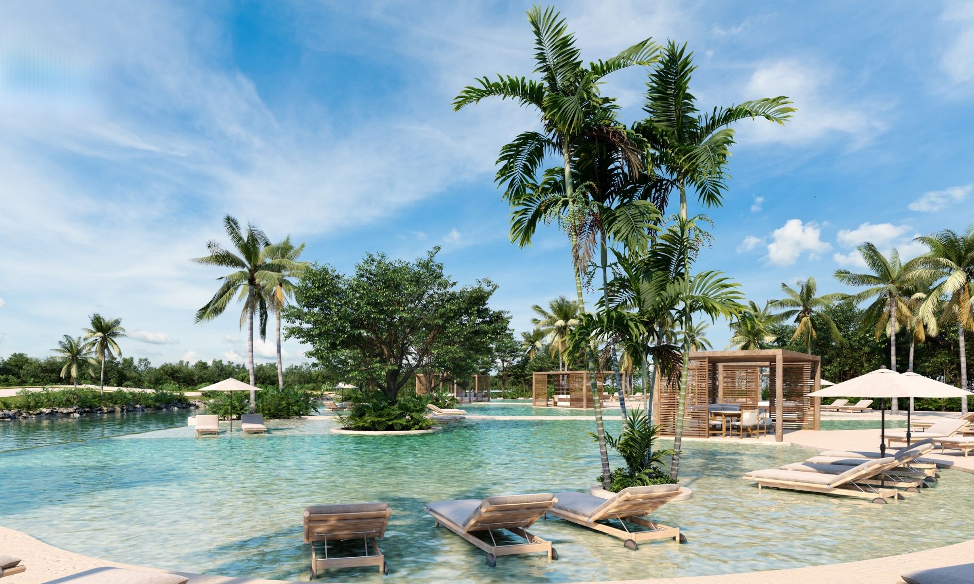 Condo 200 meters from the beach, ocean-view pool, for sale in Cocobeach.