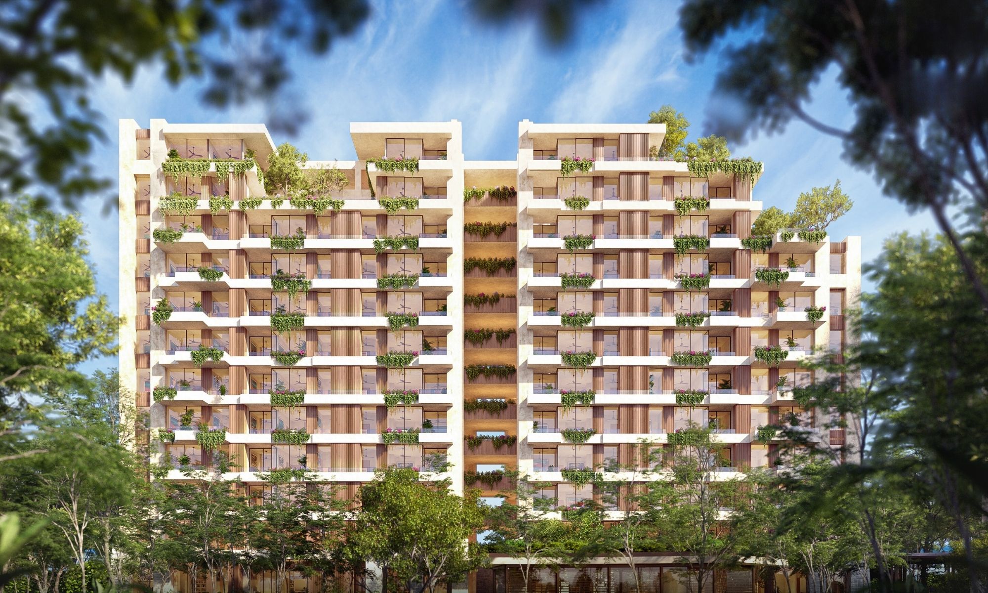 Departamento doble altura, con club de playa, campo de golf, + de 20 amenidades, en venta, Corasol, Playa del Carmen, pre-construccion.