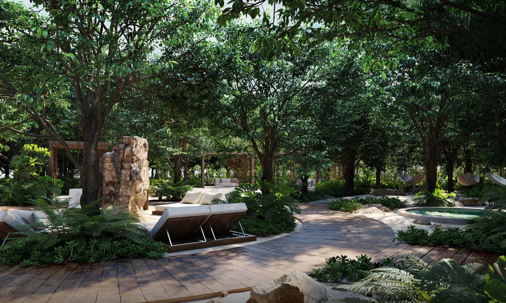 Condominium steps from the beach, ocean view pool, in Playa del Carmen.