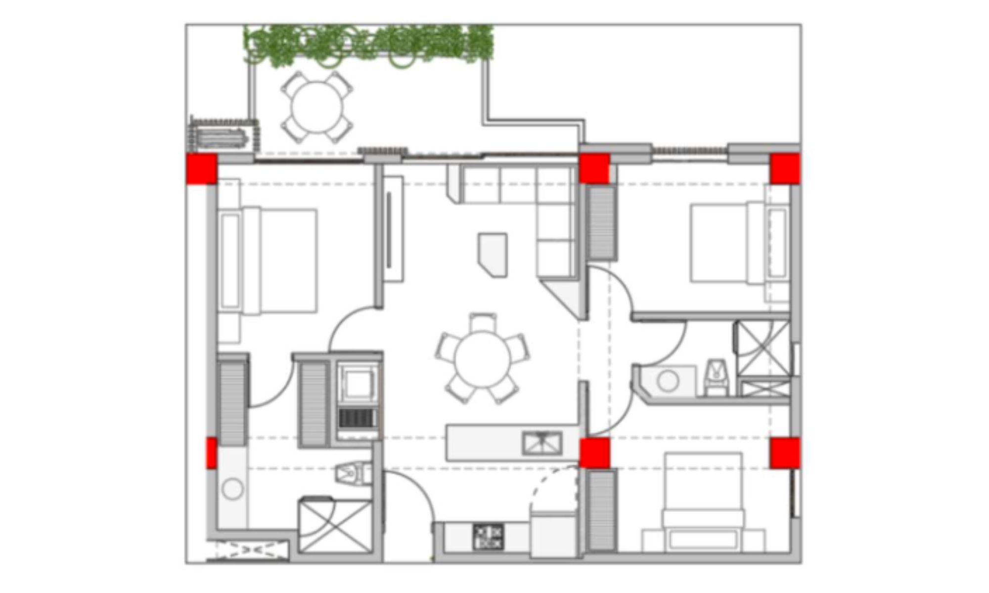 Condominium steps from the beach, ocean view pool, in Playa del Carmen.