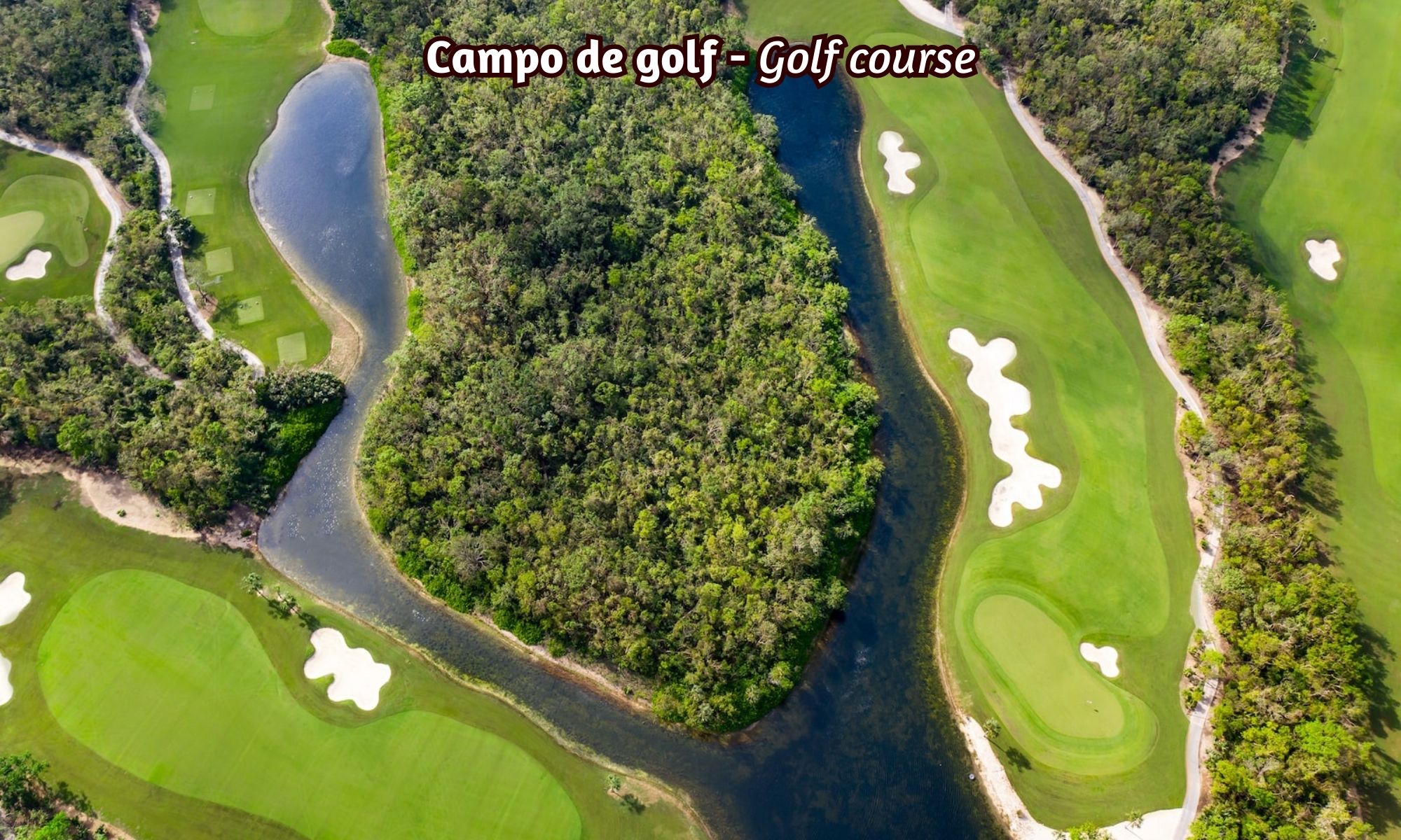 Golf course condominium, with clubhouse, cenotes, beach club, recreational parks, pre-construction for sale Playa del Carmen.