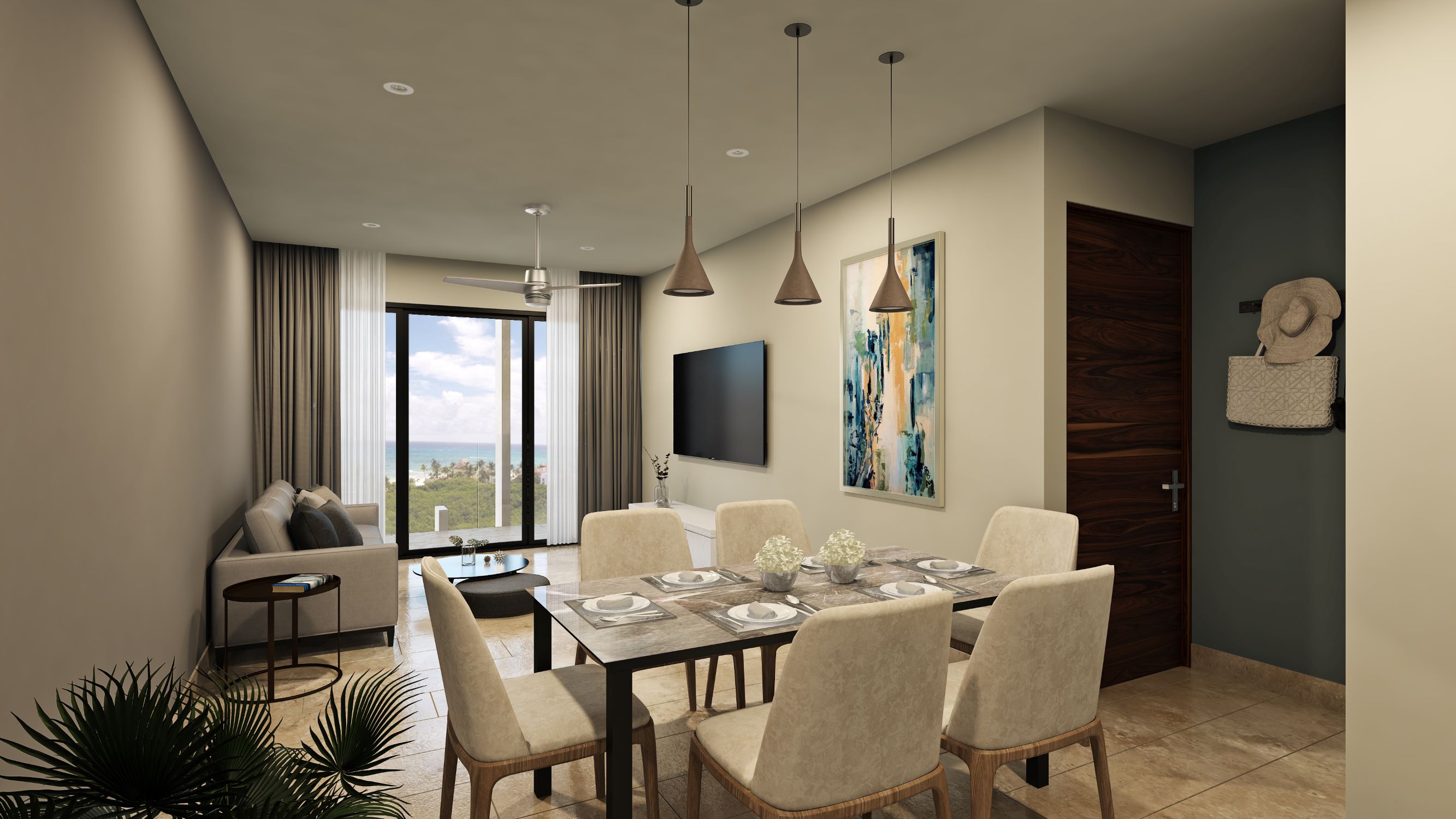 Condo steps from the beach for sale, downtown Playa del Carmen