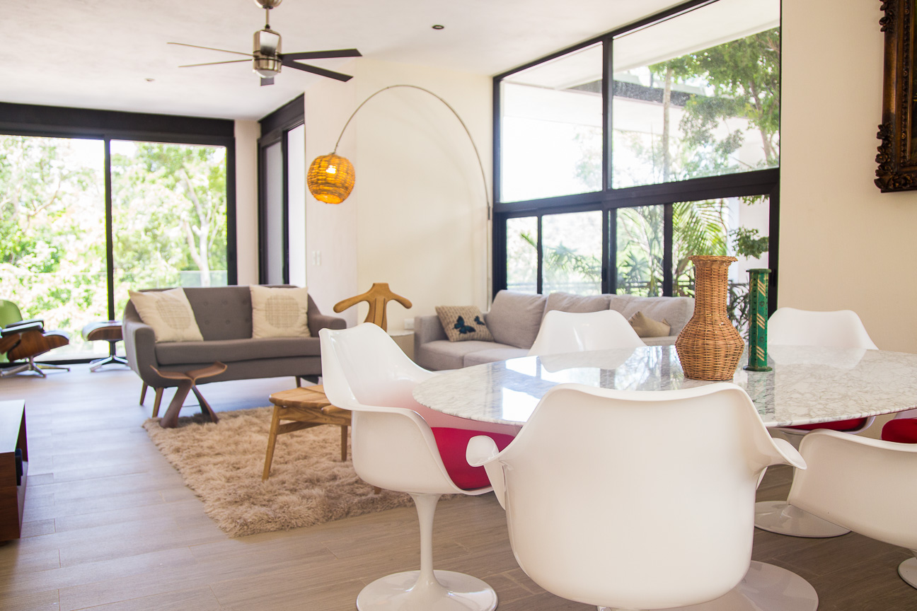 Penthouse green views,private terrace, gym, business center, yoga and gym area, with green areas, hammock garden, in Aldea Zama Tulum, for sale.