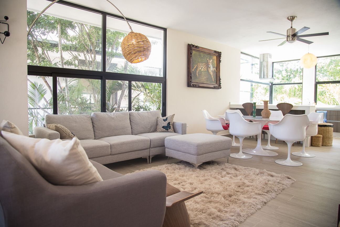 Penthouse green views,private terrace, gym, business center, yoga and gym area, with green areas, hammock garden, in Aldea Zama Tulum, for sale.