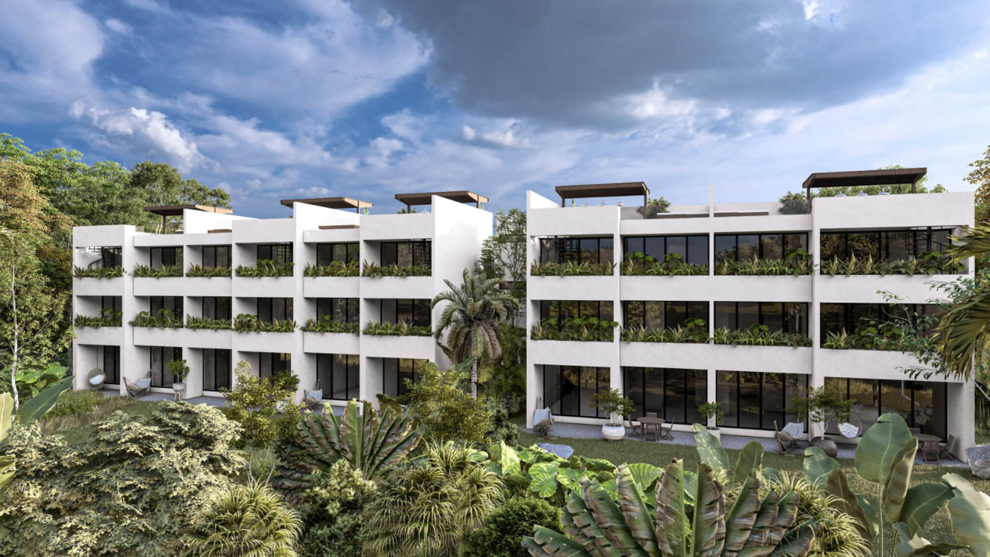 Apartment near the boardwalk, terrace with ocean view pool for sale Cozumel