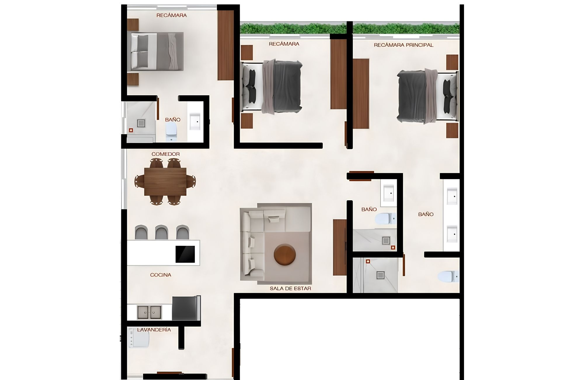Rooftop with ocean view pool, 3 bedroom condo for sale in Cozumel