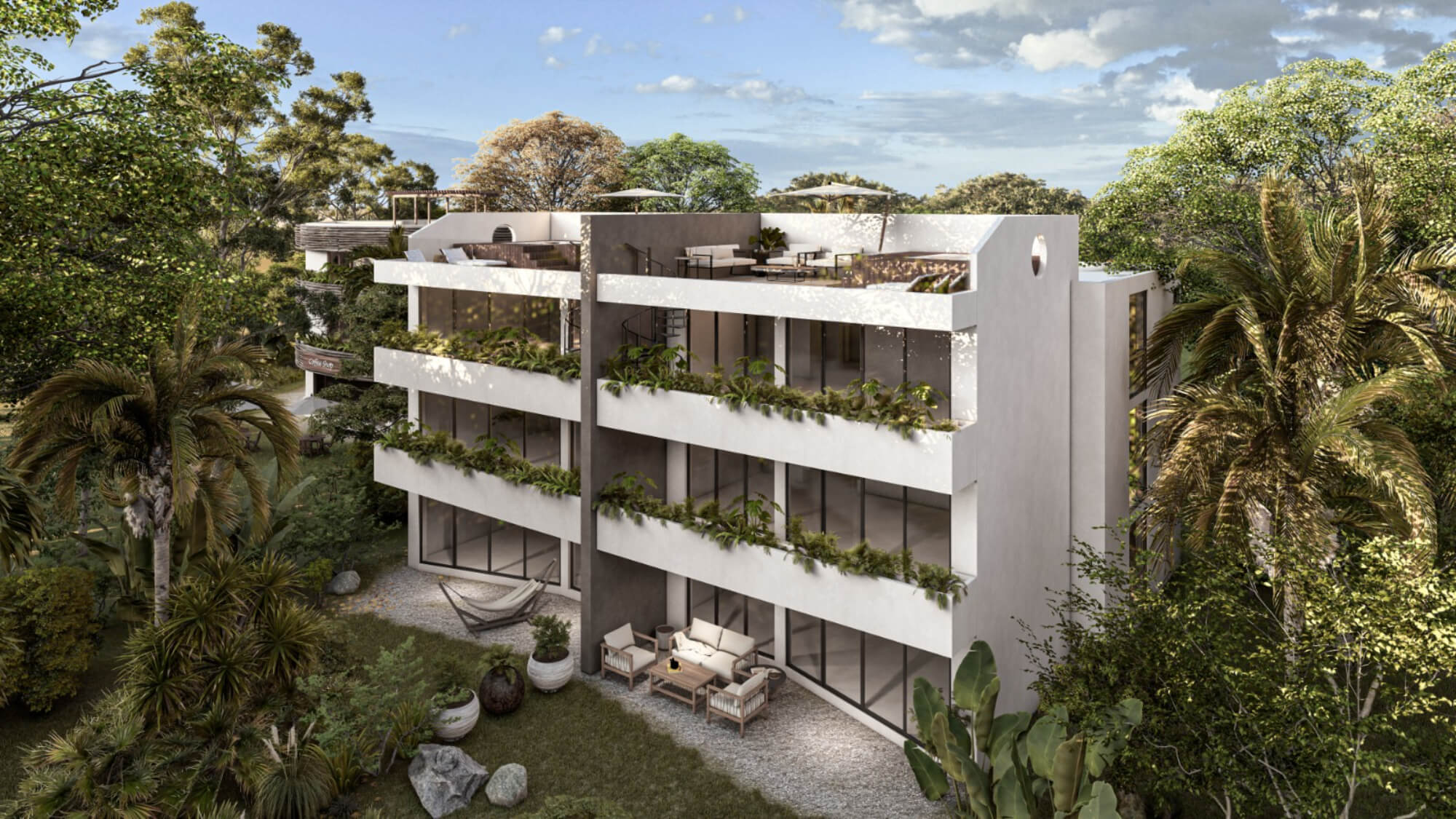 Apartment near the boardwalk, terrace with ocean view pool for sale Cozumel