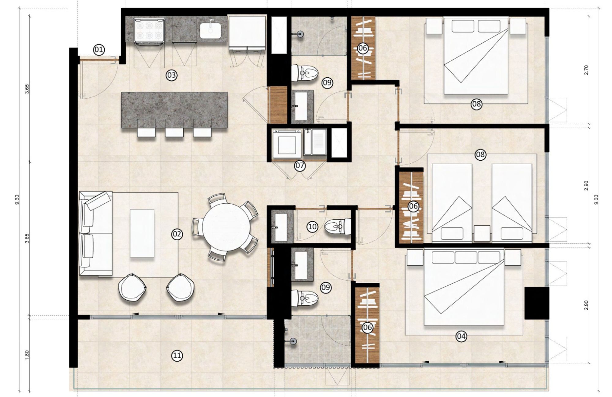 Condominium with jacuzzi, 2 pools, yoga area, gym, coworking, 5 minutes from the beach, for sale Playa del Carmen
