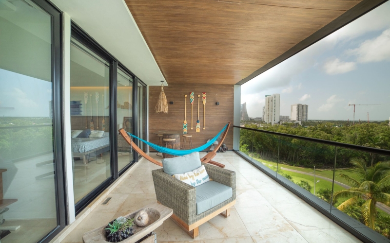 Departamento en Puerto Canc&uacute;n, golf, club de playa, alberca comun, en venta